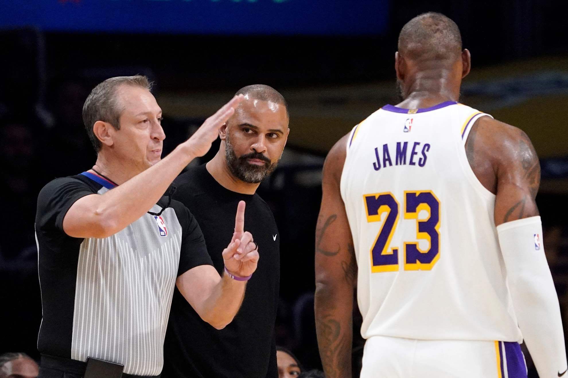 Ime Udoka and LeBron James both received technical fouls