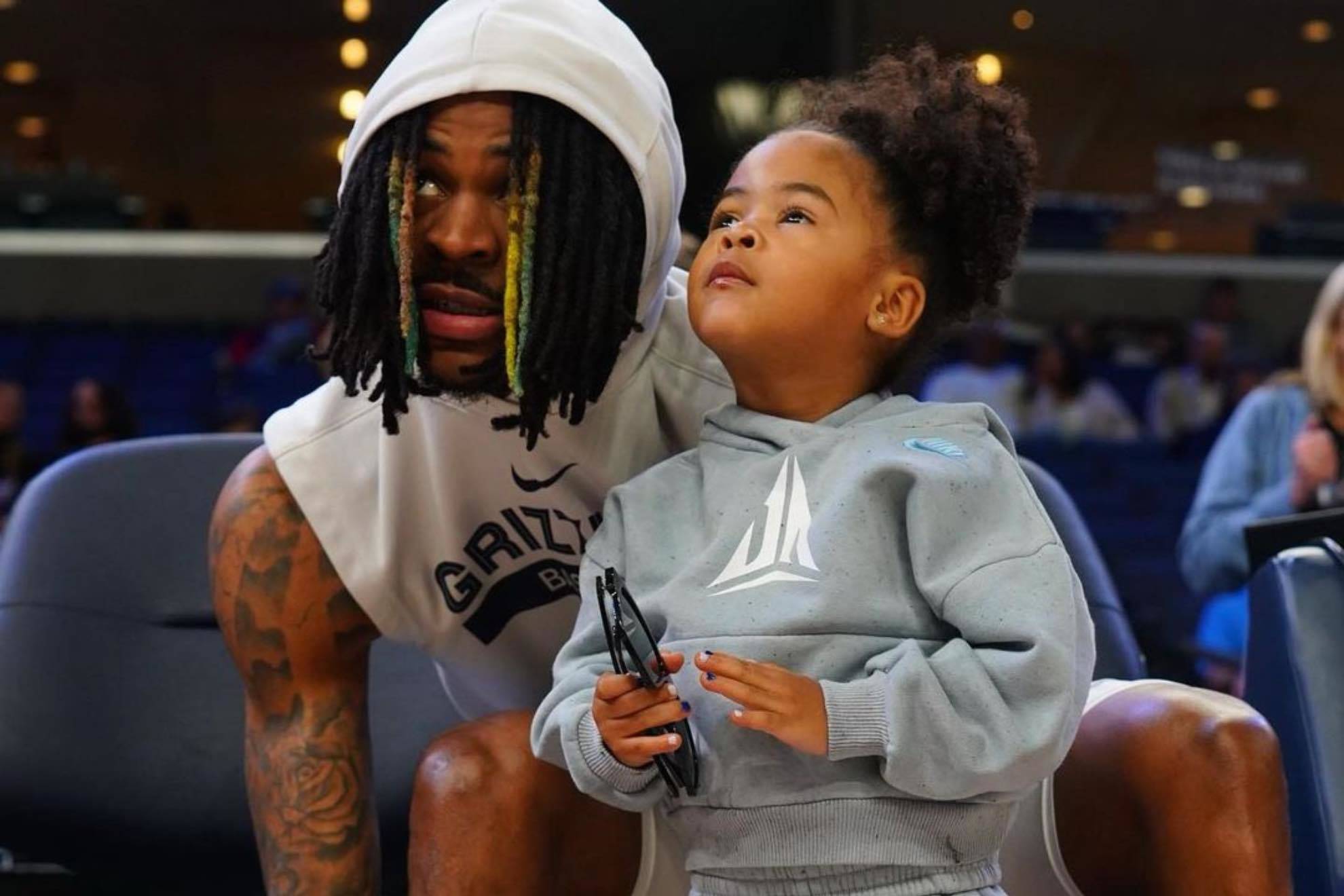 Ja Morant and his daughter, Kaari