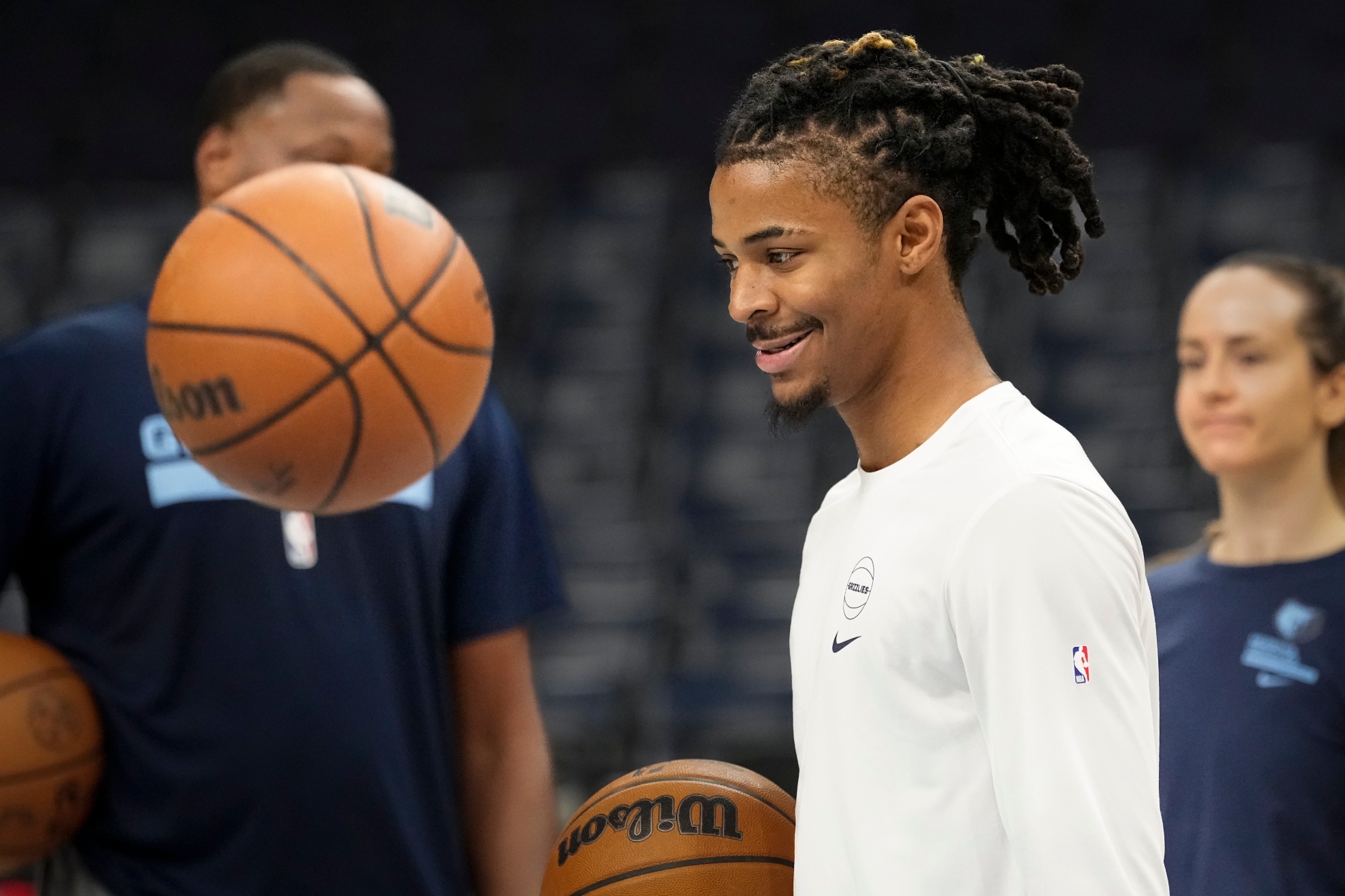 Ja Morant during practice