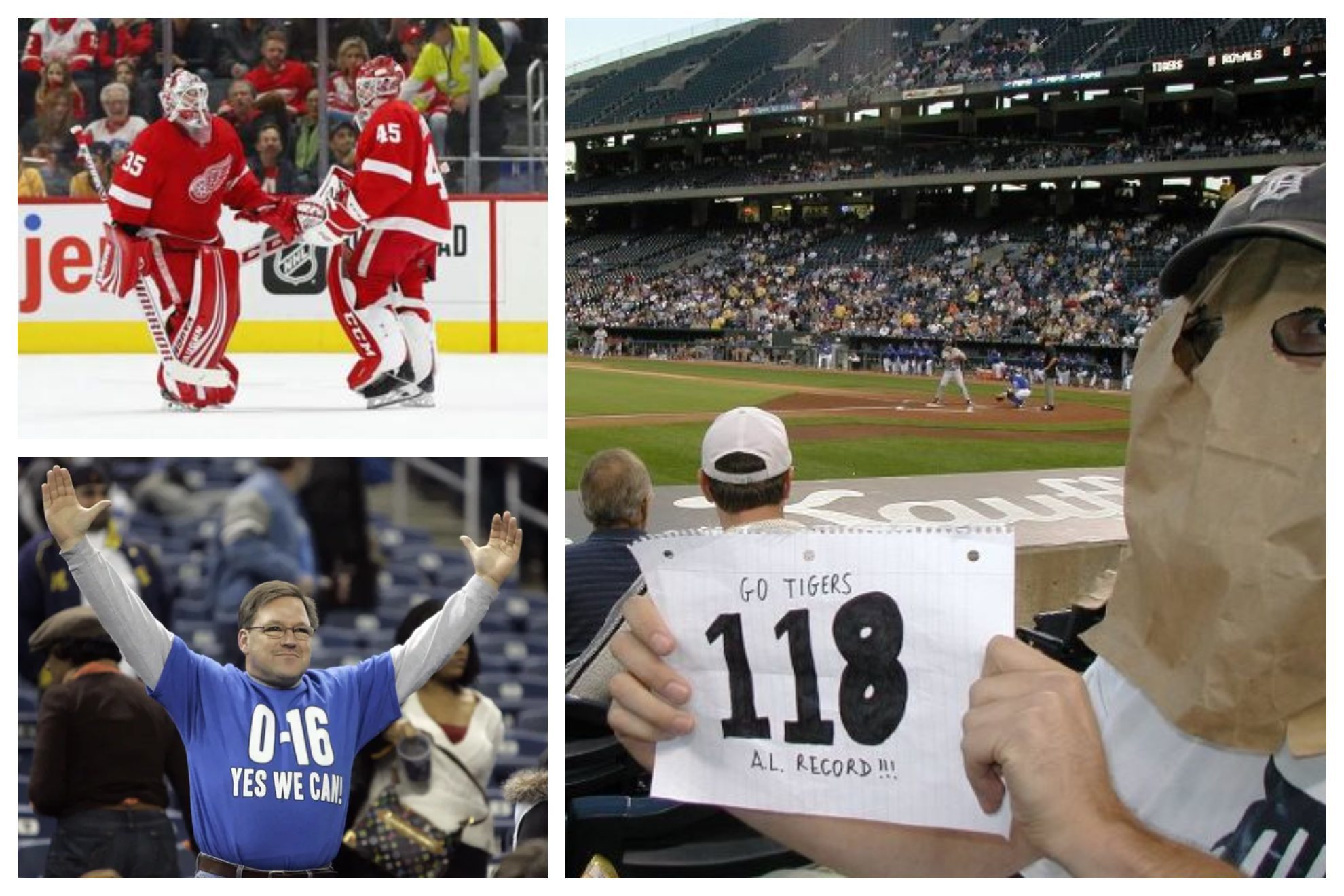 Red Wings, Lions y Tigers son tres de los equipos malditos de Detroit