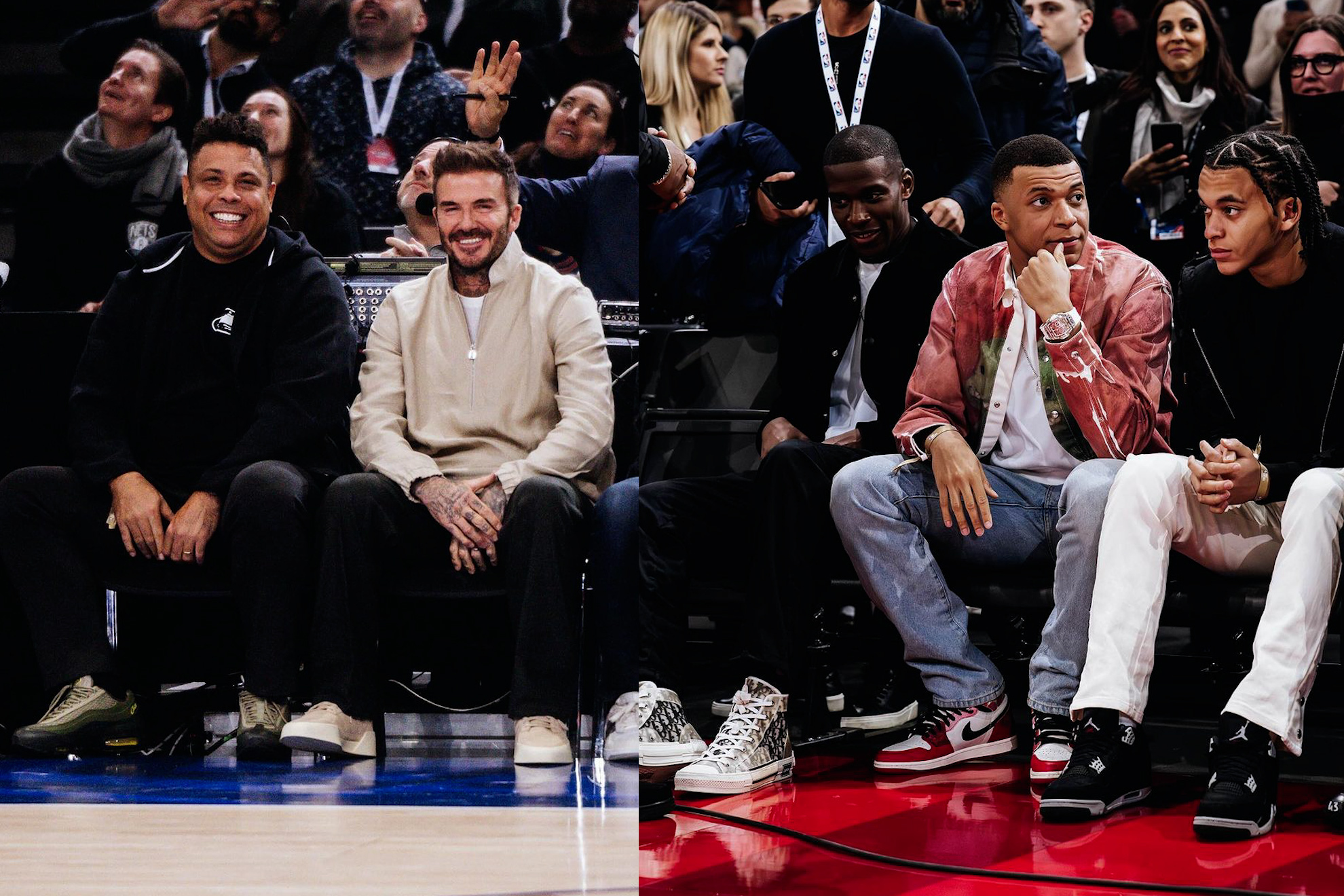 Ronaldo, Beckham and Mbapp� steal the spotlight at an NBA game in Paris