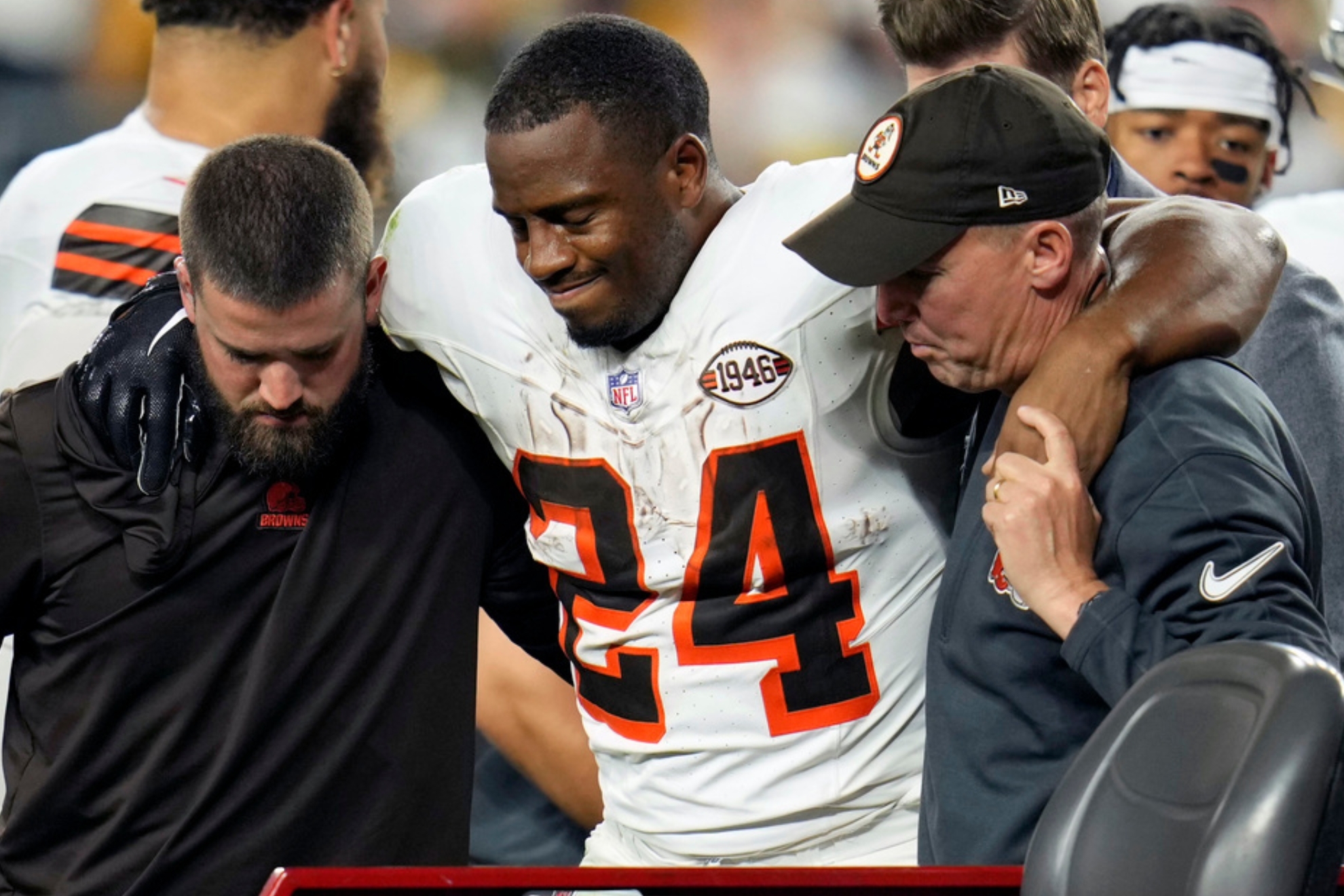 Chubb suffered his injury in Week 2 of the 2023 season