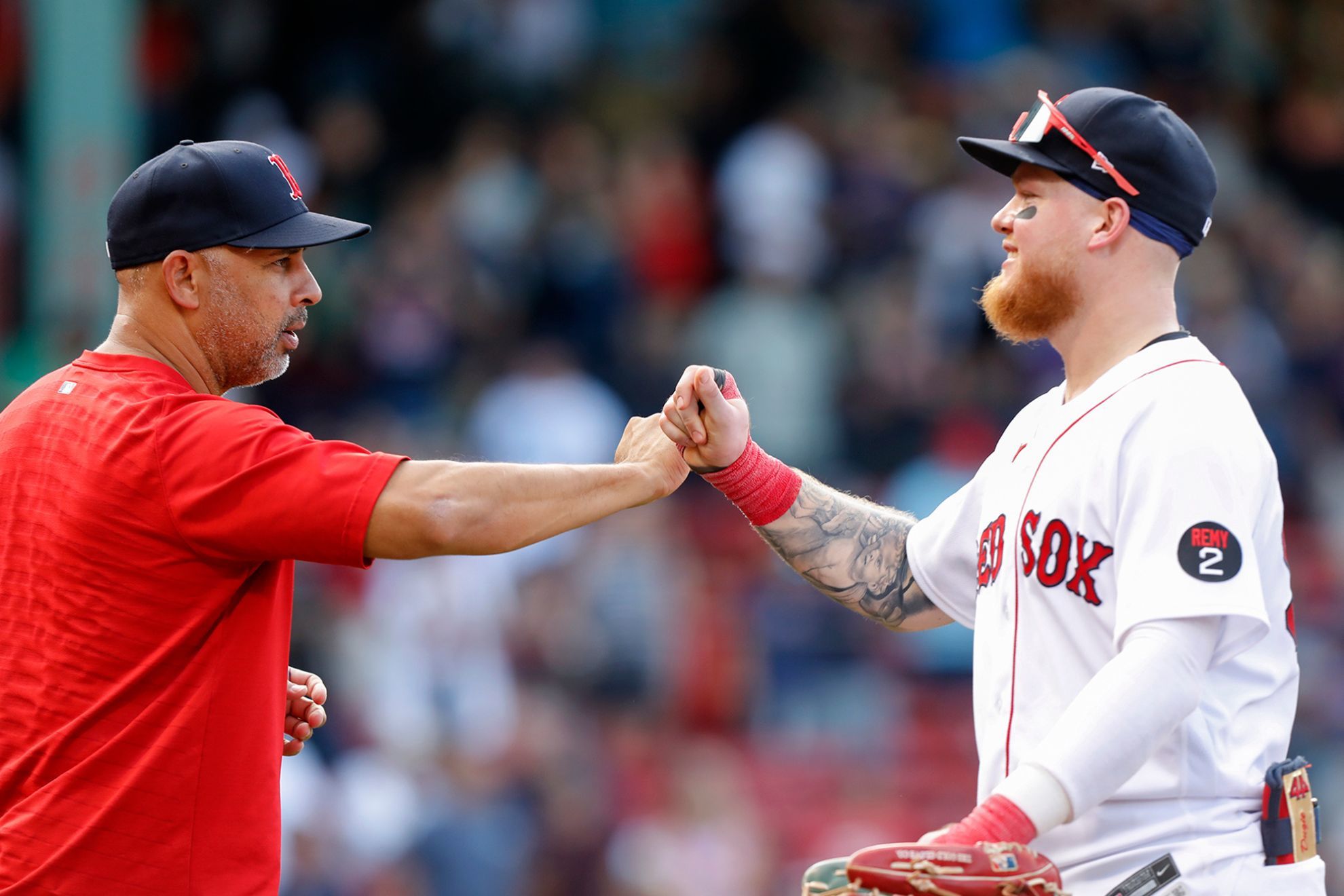 Alex Cora and Alex Verdugo