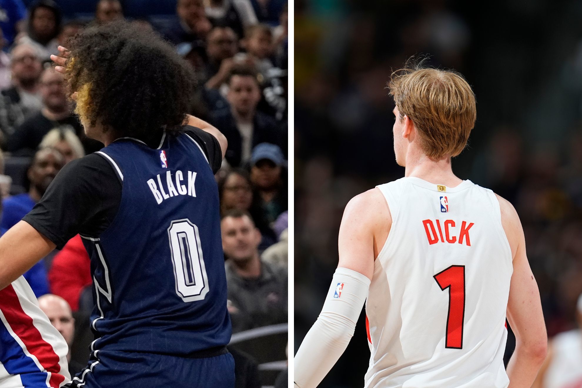 Magics Anthony Black, Raptors Gradey Dick take part in first-ever NSFW jersey swap