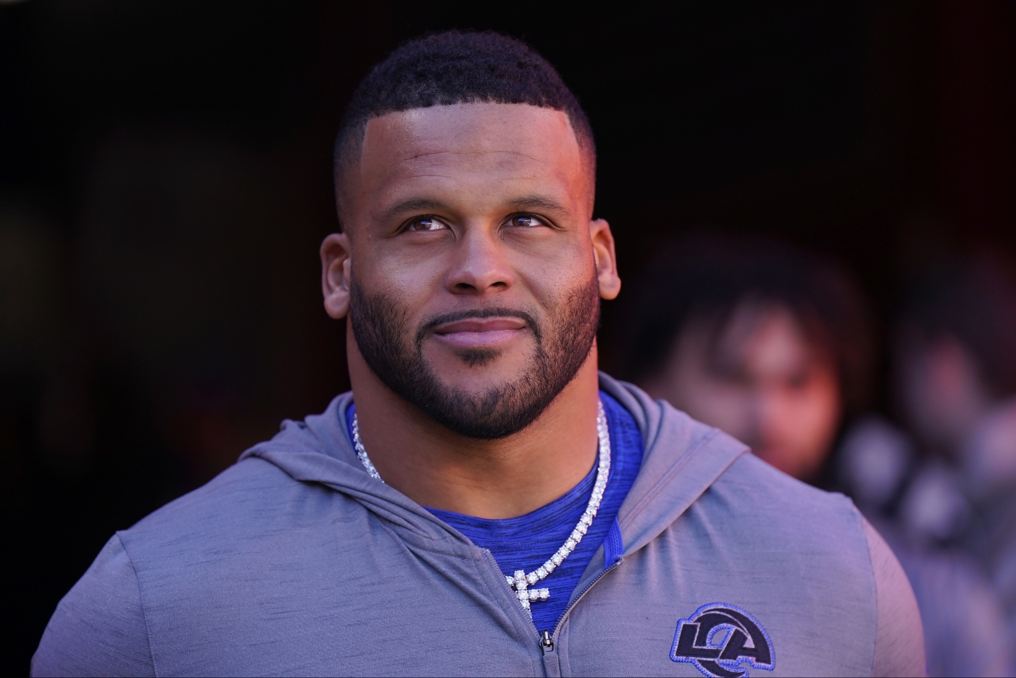 Former Los Angeles Rams superstar defensive player Aaron Donald.