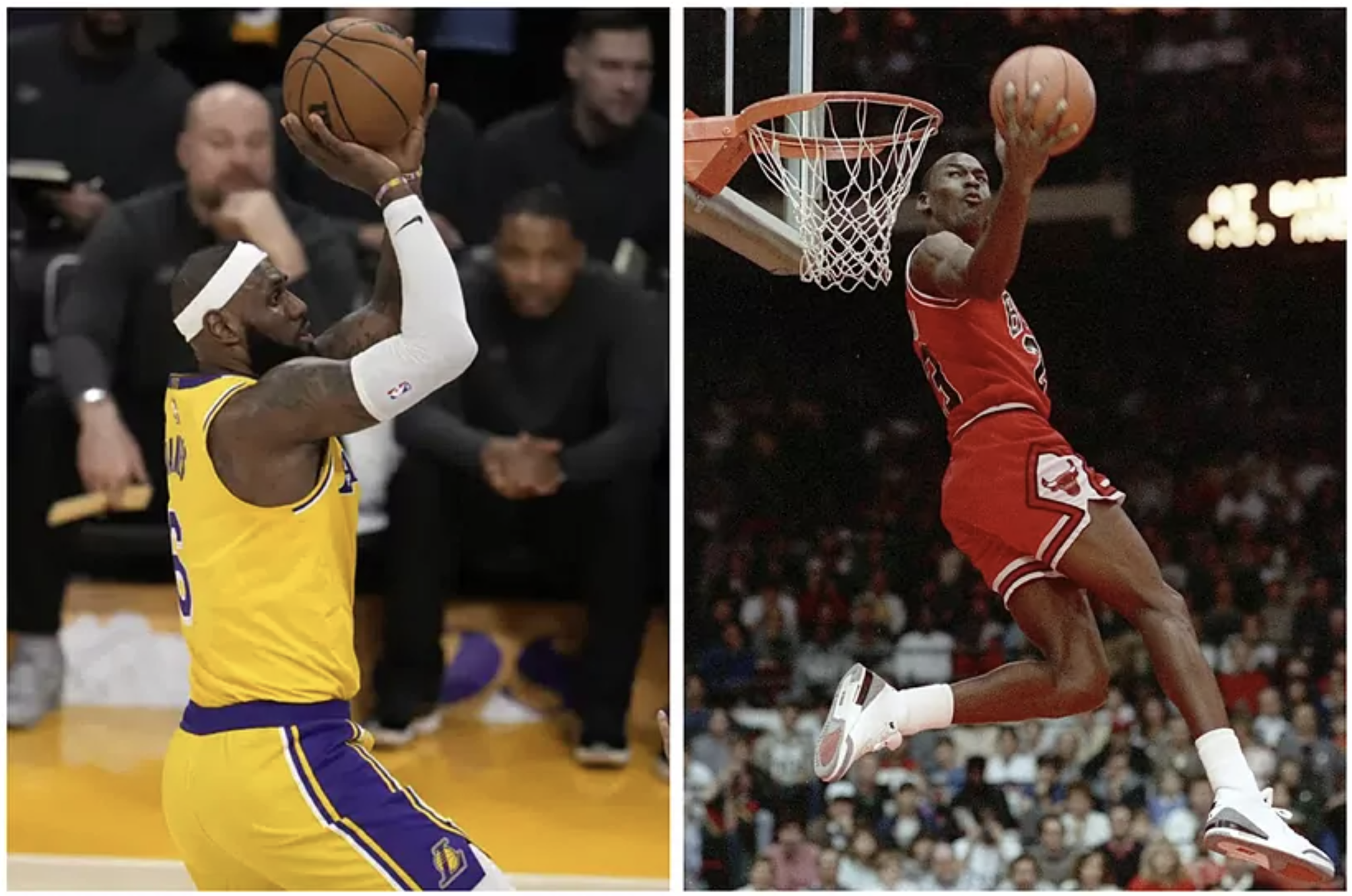 LeBron James and Michael Jordan