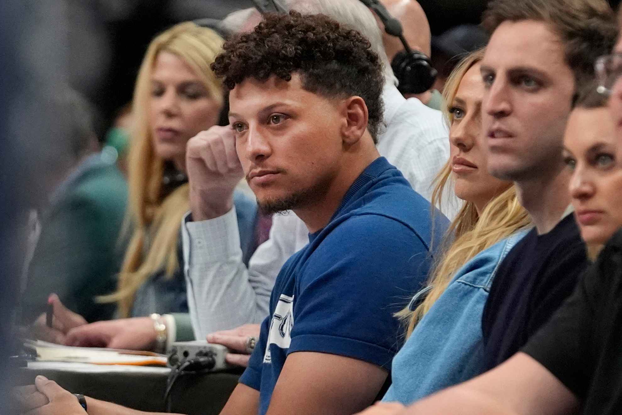 Patrick Mahomes at a Dallas Mavericks game.