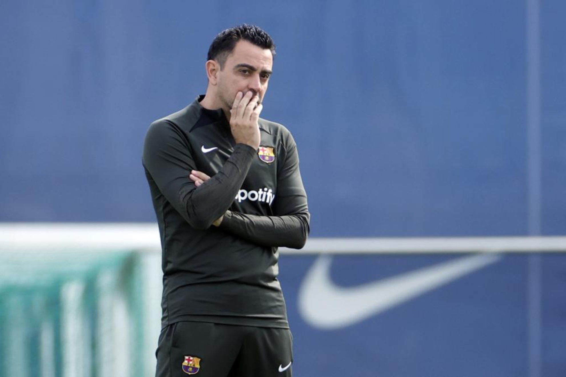 Xavi during a training session