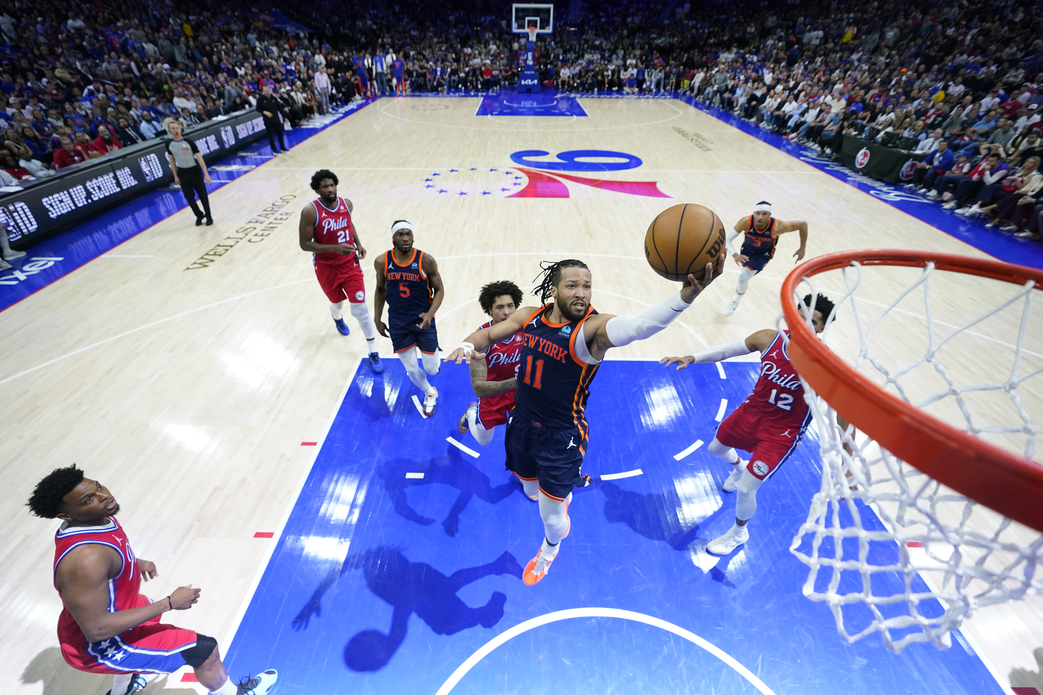 New York Knicks Jalen Brunson plays during Game 4 in an NBA basketball first-round playoff series