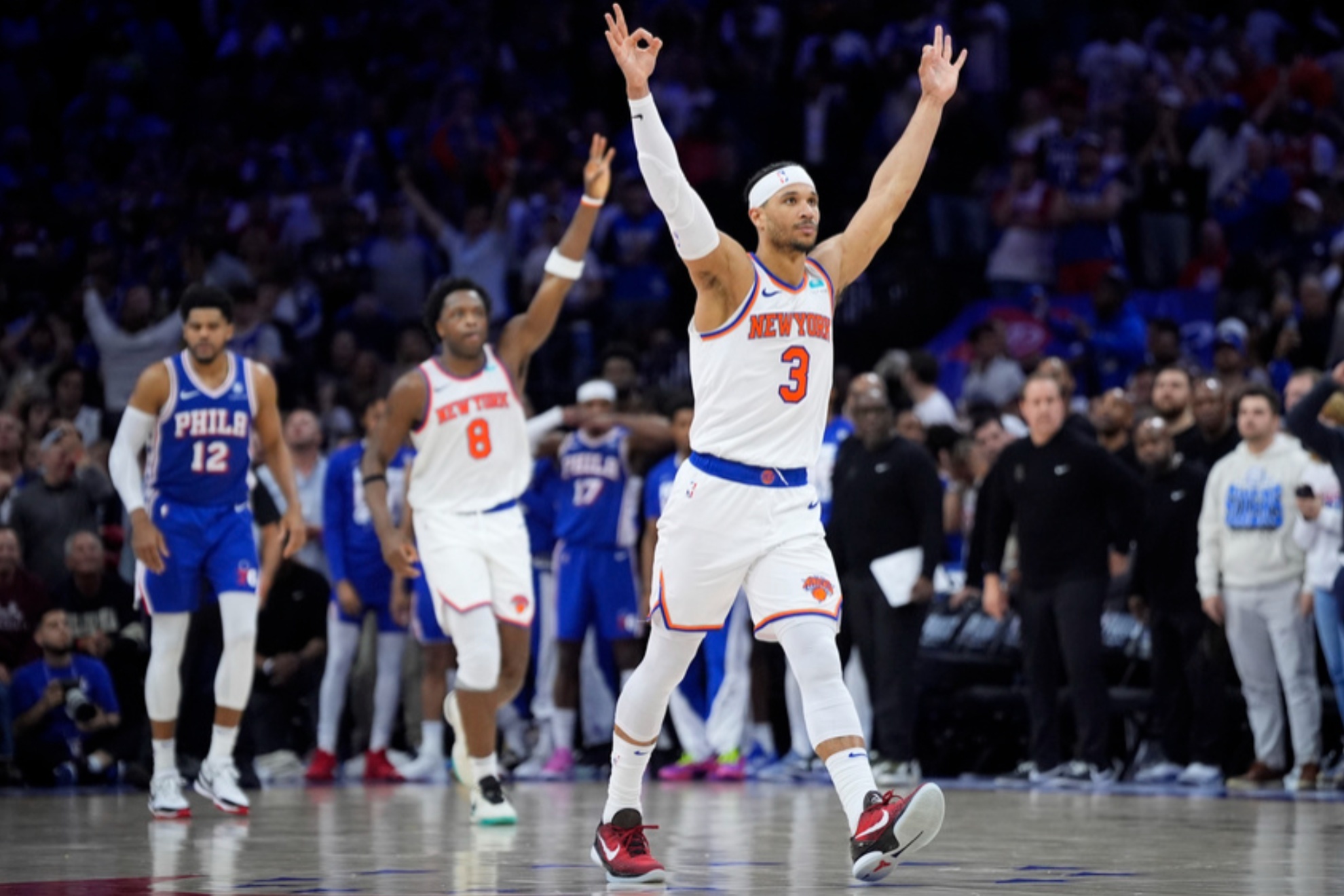 The New York Knicks advance to the Eastern Conference Semifinals after beating the 76ers in Game 6