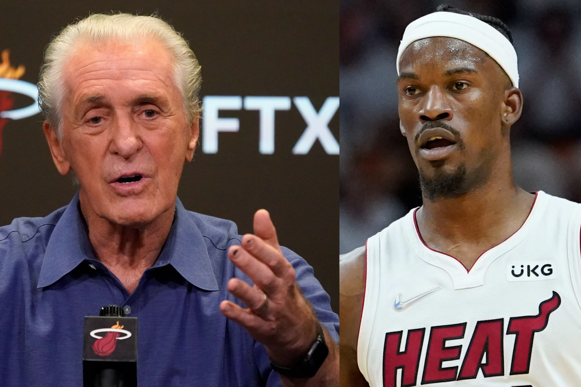 Pat Riley speaks on Jimmy Buttlers comments about playing with Boston in the playoffs