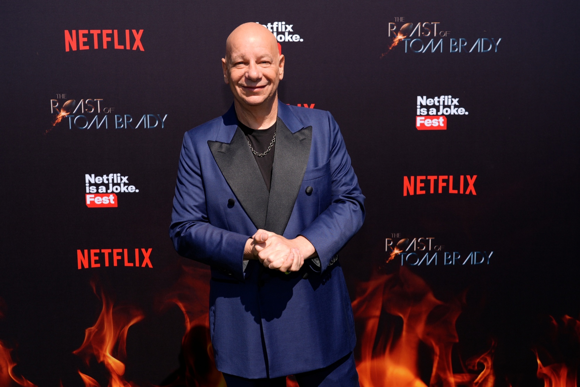 Comedian Jeff Ross poses at The Greatest Roast of All Time: Tom Brady at the Kia Forum, Sunday, May 5, 2024, in Inglewood, Calif. (AP Photo/Chris Pizzello)