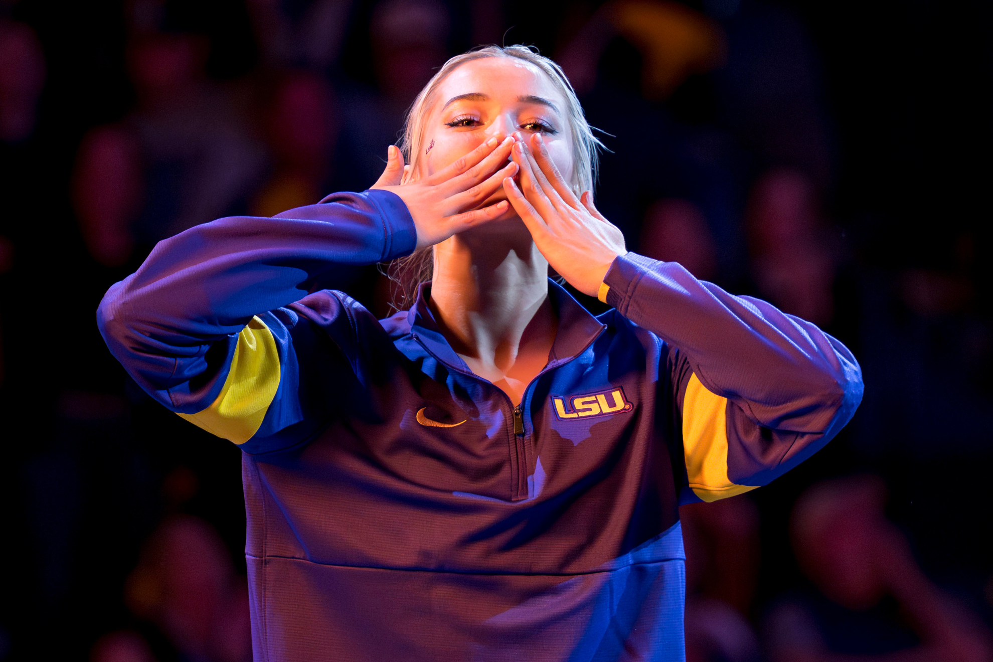 Olivia Dunne during an LSU gymnastics meet.