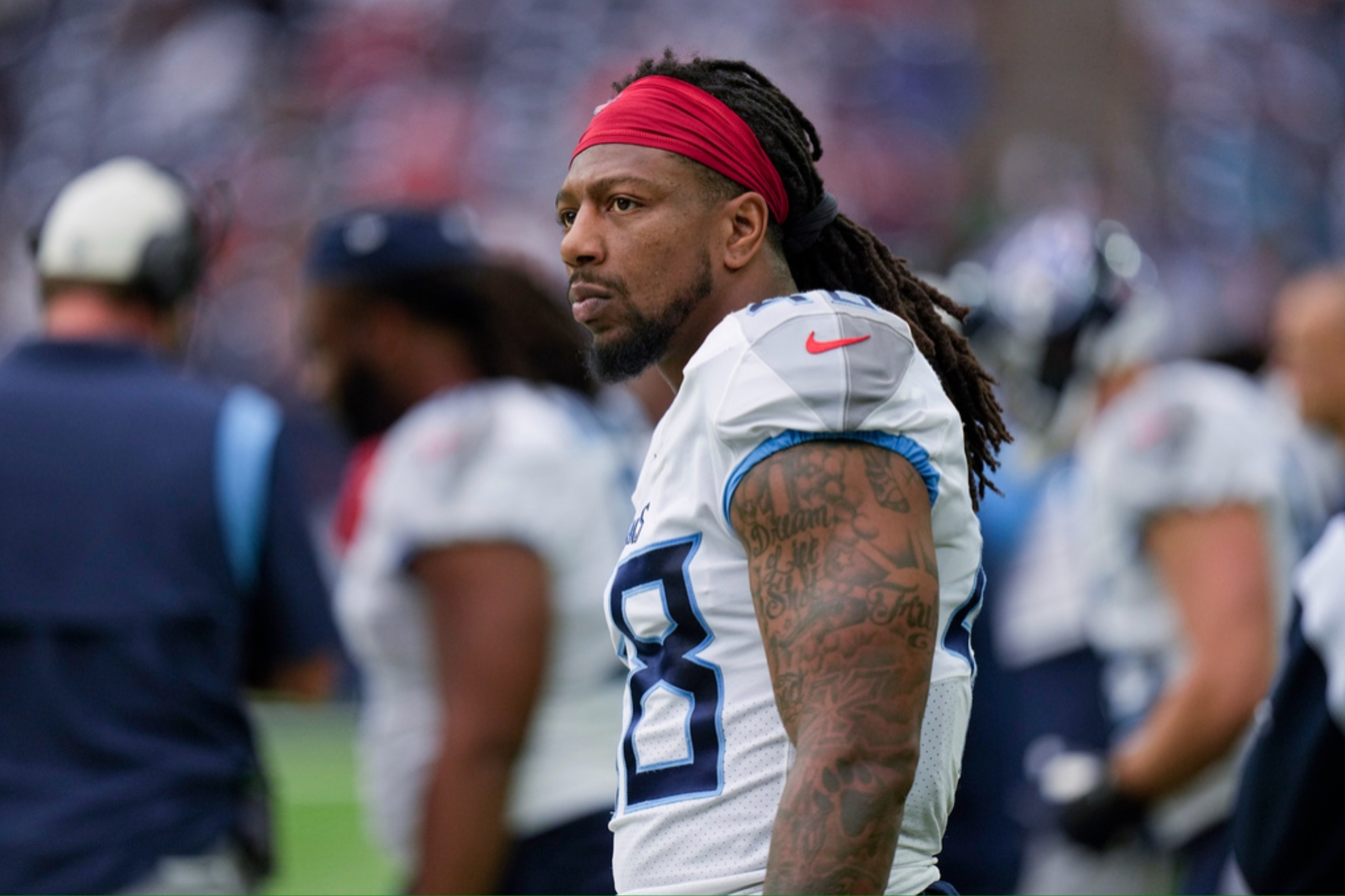 Bud Dupree back in 2022 with the Tennessee Titans.