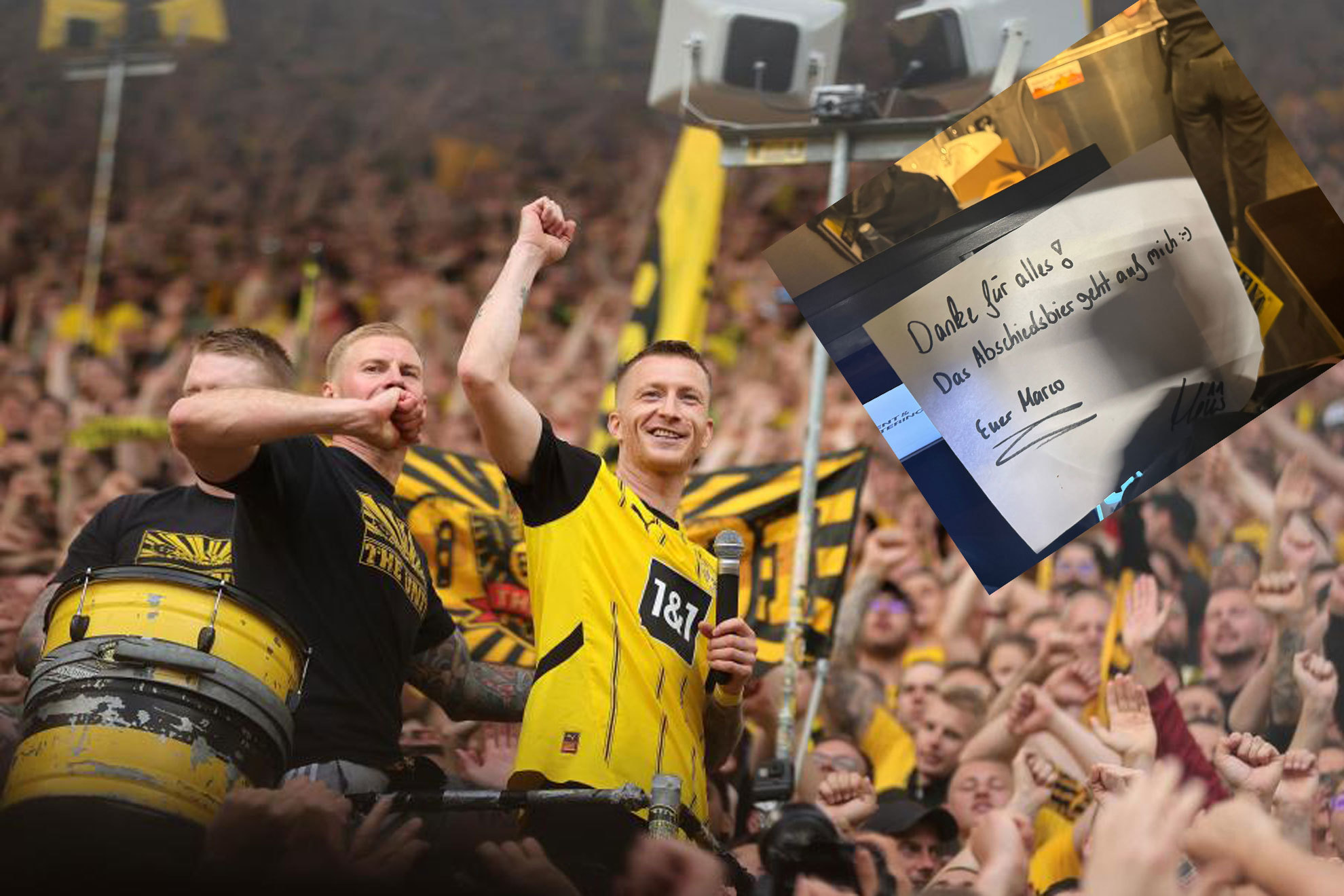 Reus with Dortmund fans