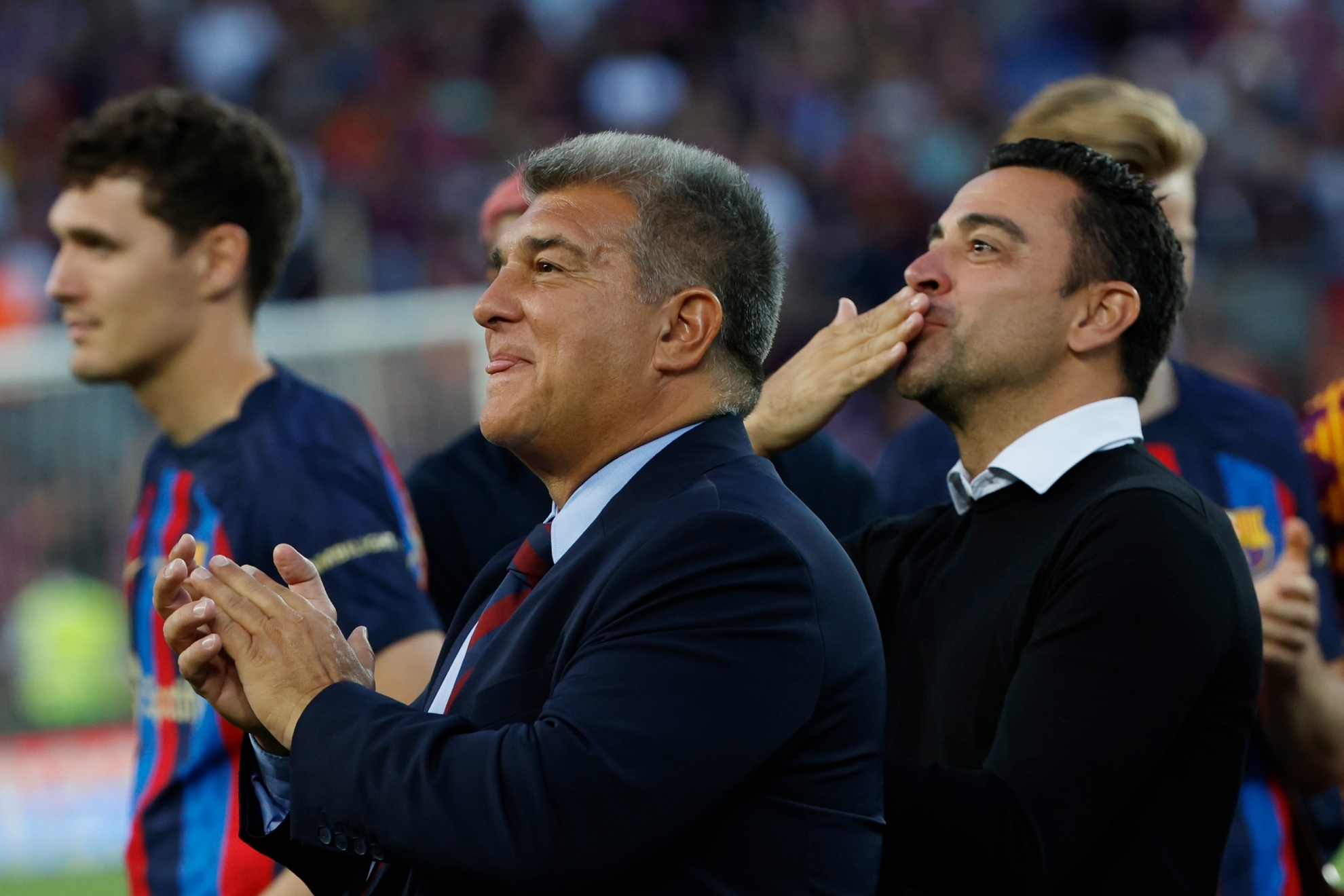 Laporta and Xavi