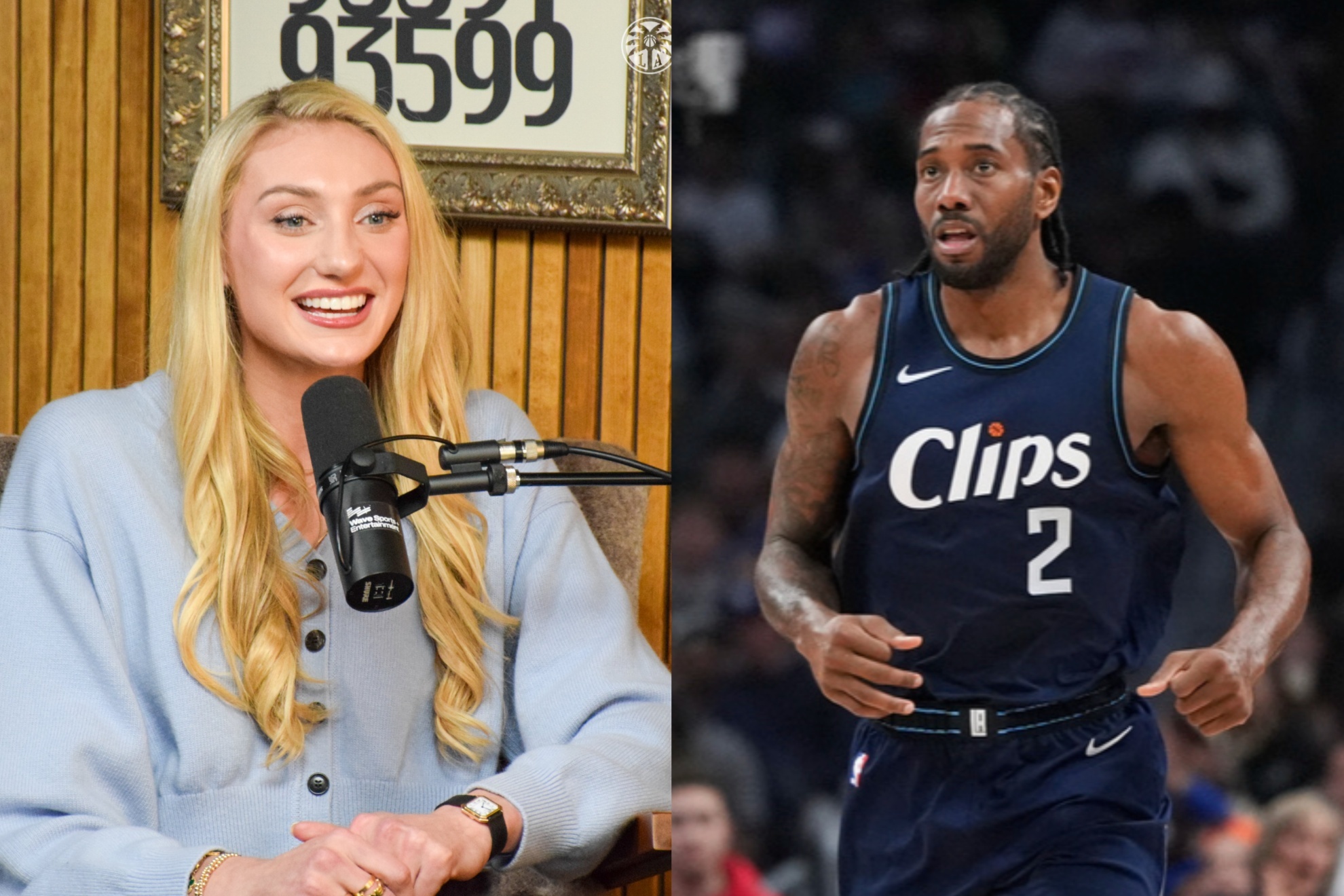 Cameron Brink revealed that she made Kawhi Leonard laugh during the shooting of a New Balance ad