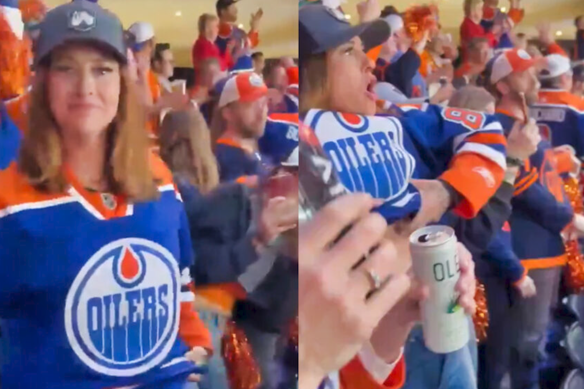 Edmonton Oilers Fan Flashes Crowd Video Twitter