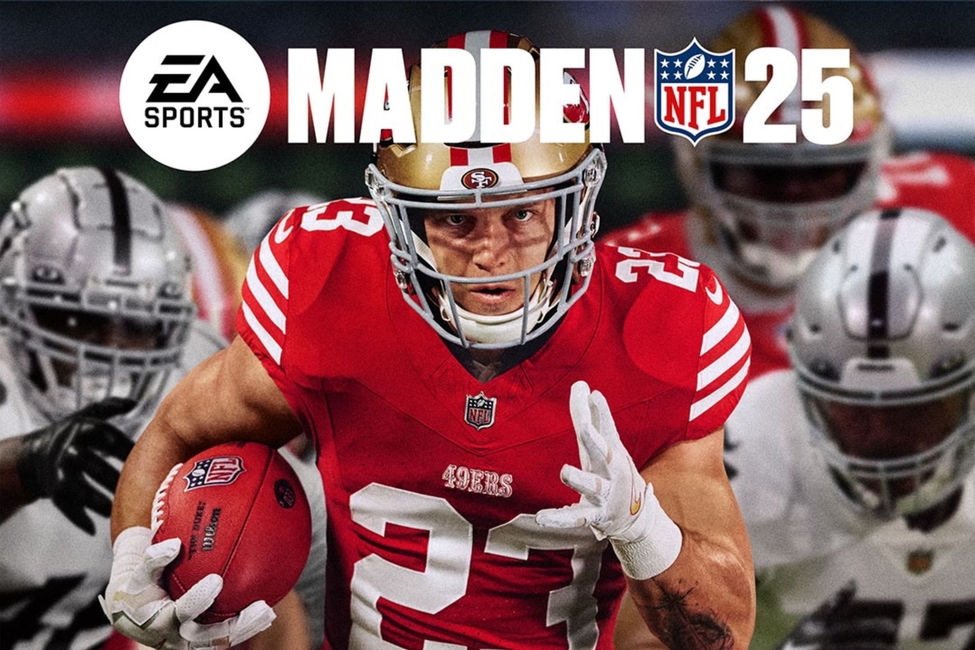 Christian McCaffrey graces the covers of the regular and deluxe editions of Madden NFL 25.