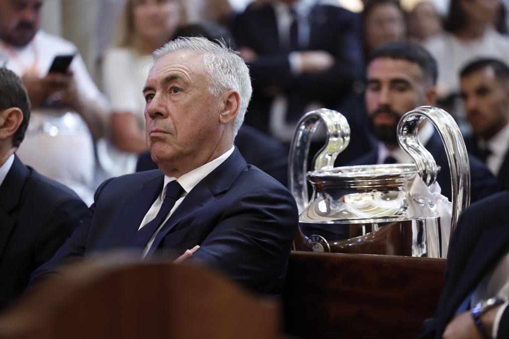 Ancelotti durante uno de los actos de celebraci�n de la Decimoquinta.