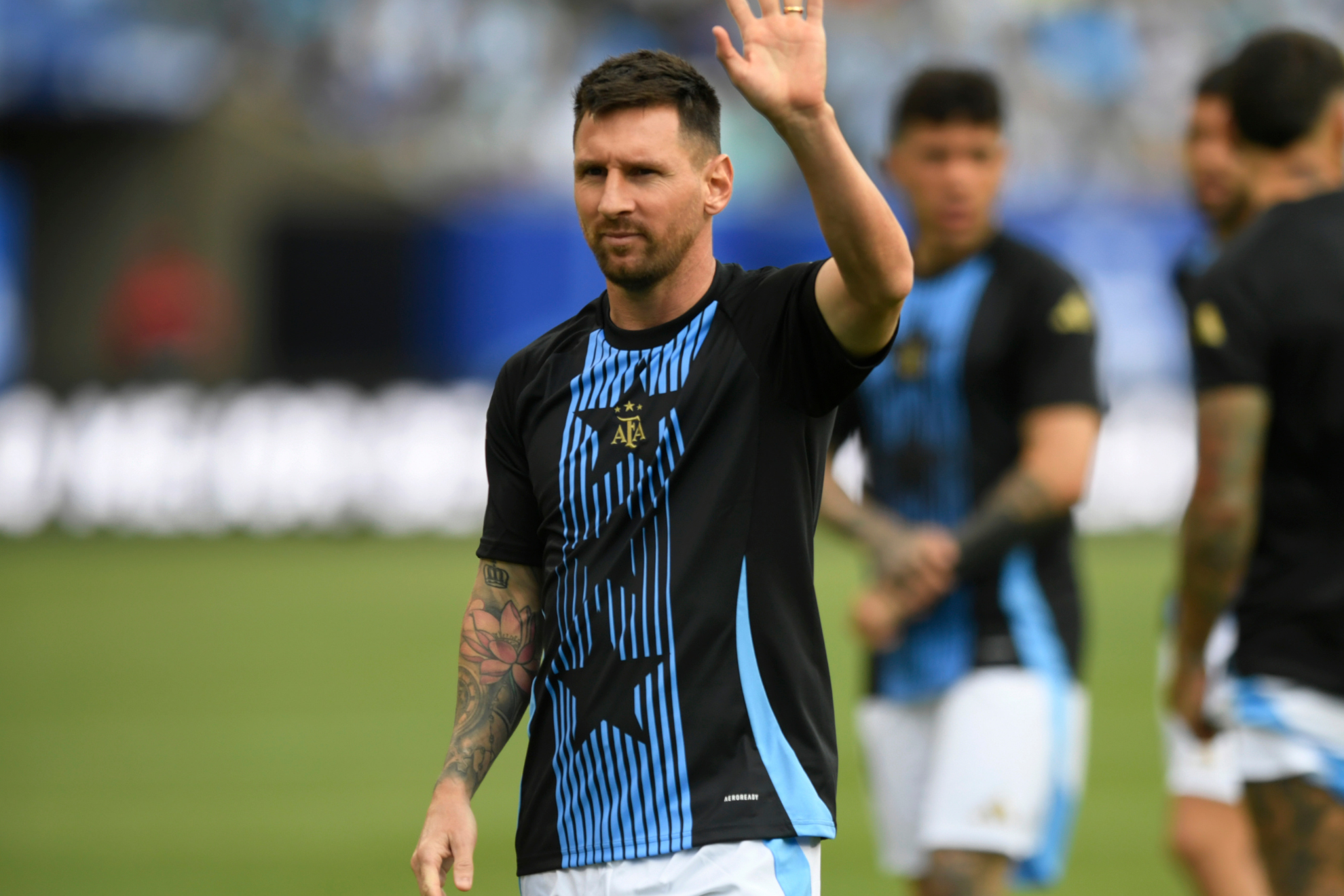 Lionel Messi before Argentinas friendly against Ecuador.