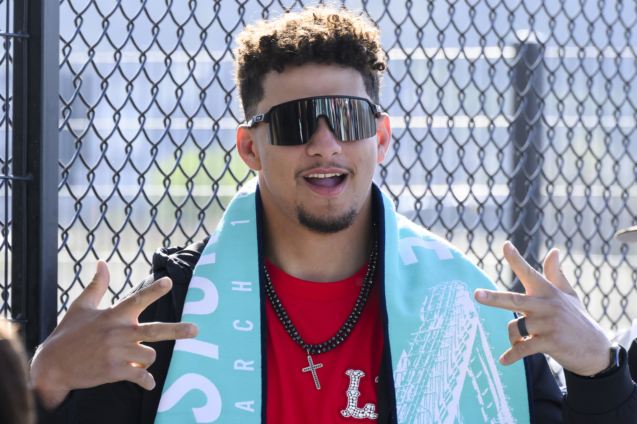 Kansas City Chiefs quarterback Patrick Mahomes, co-owner of the Kansas City Current soccer team