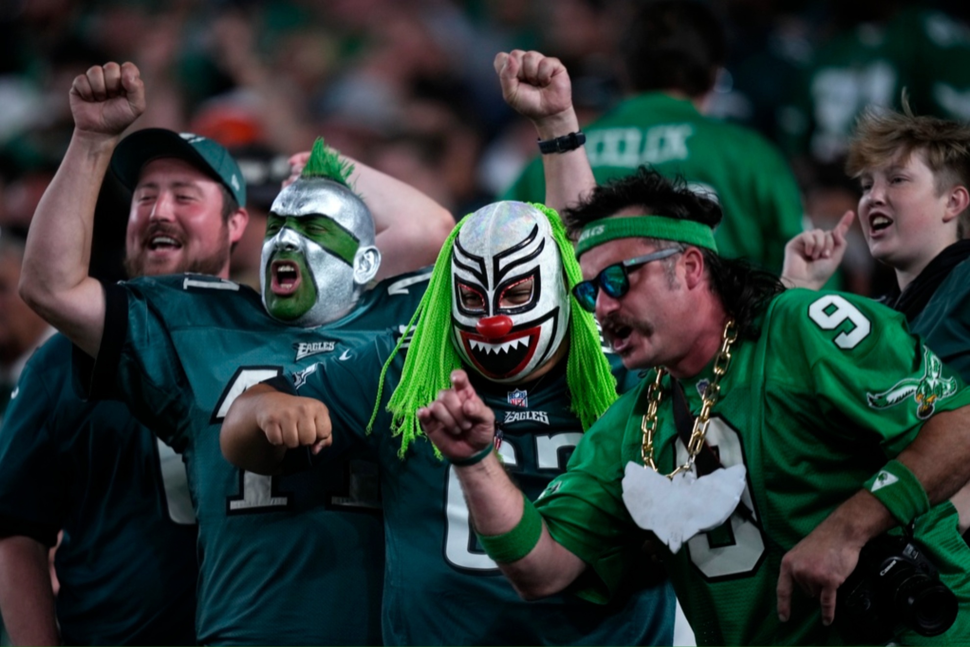 Eagles fans during a regular season game against the Vikings in September of 2023