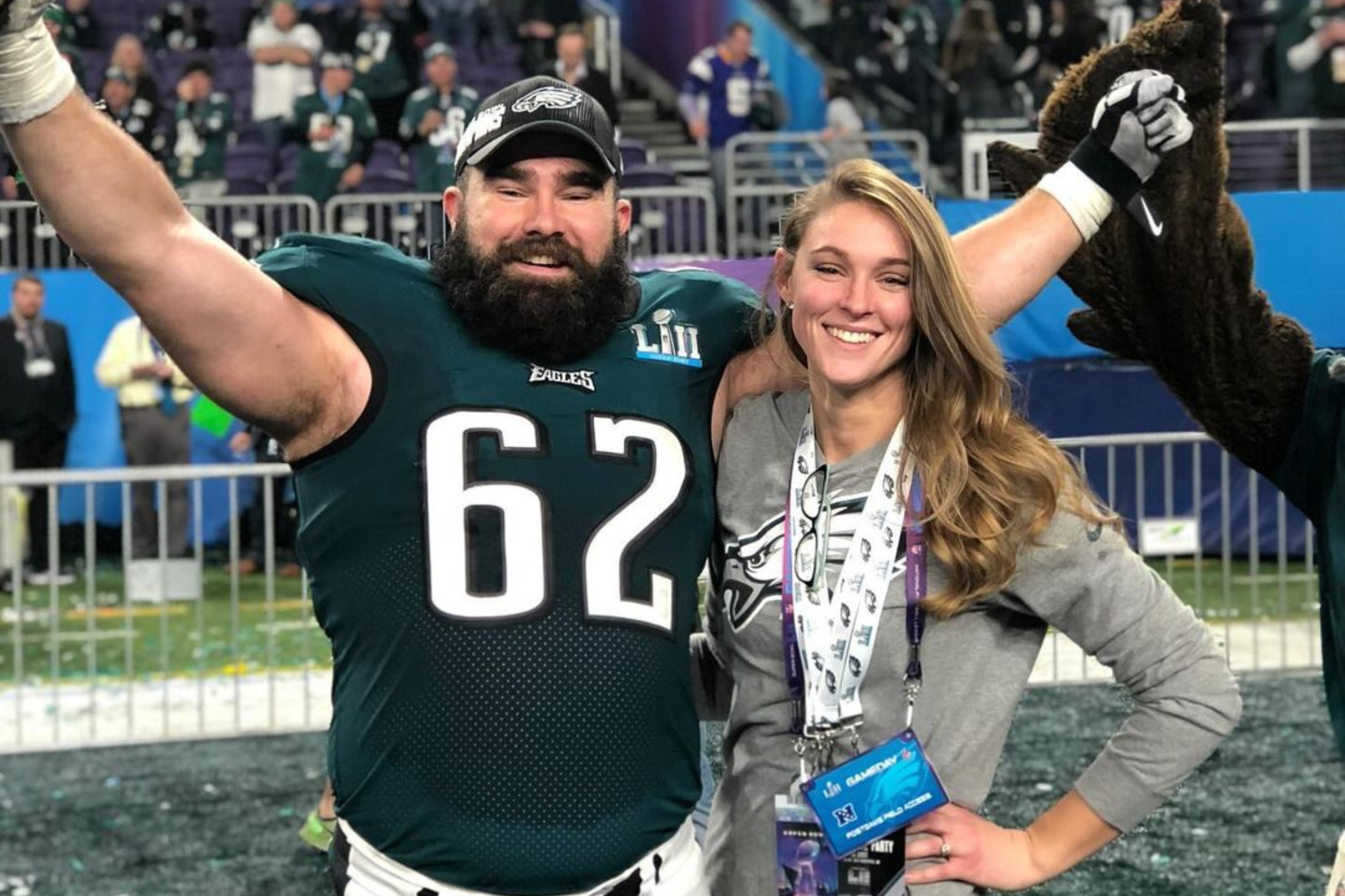 Jason and Kylie Kelce.