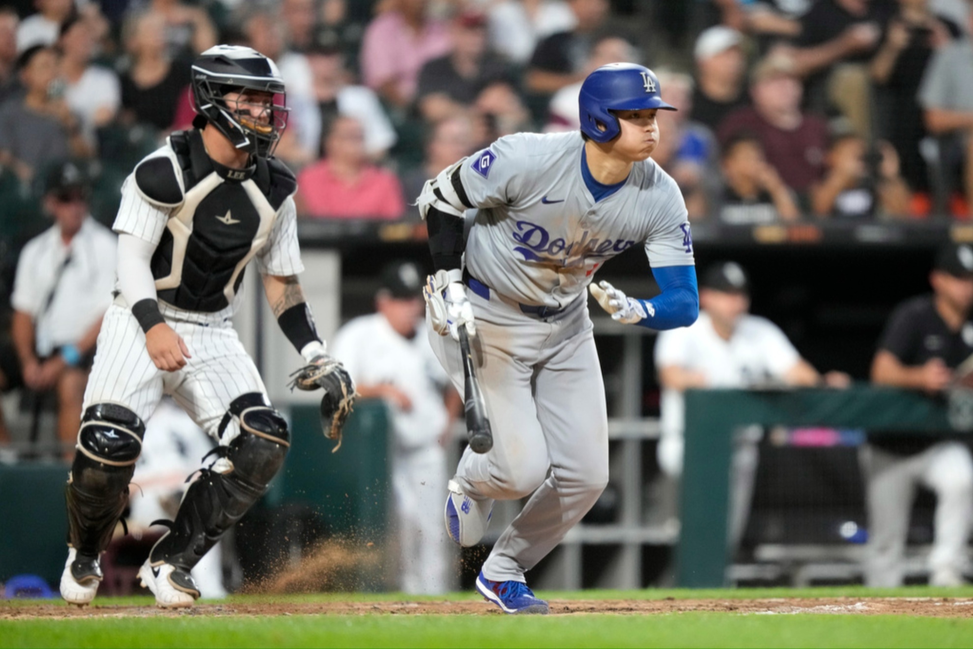 Shohei Ohtani during the Los Angeles Dodgers vs Chicago White Sox on Tuesday night