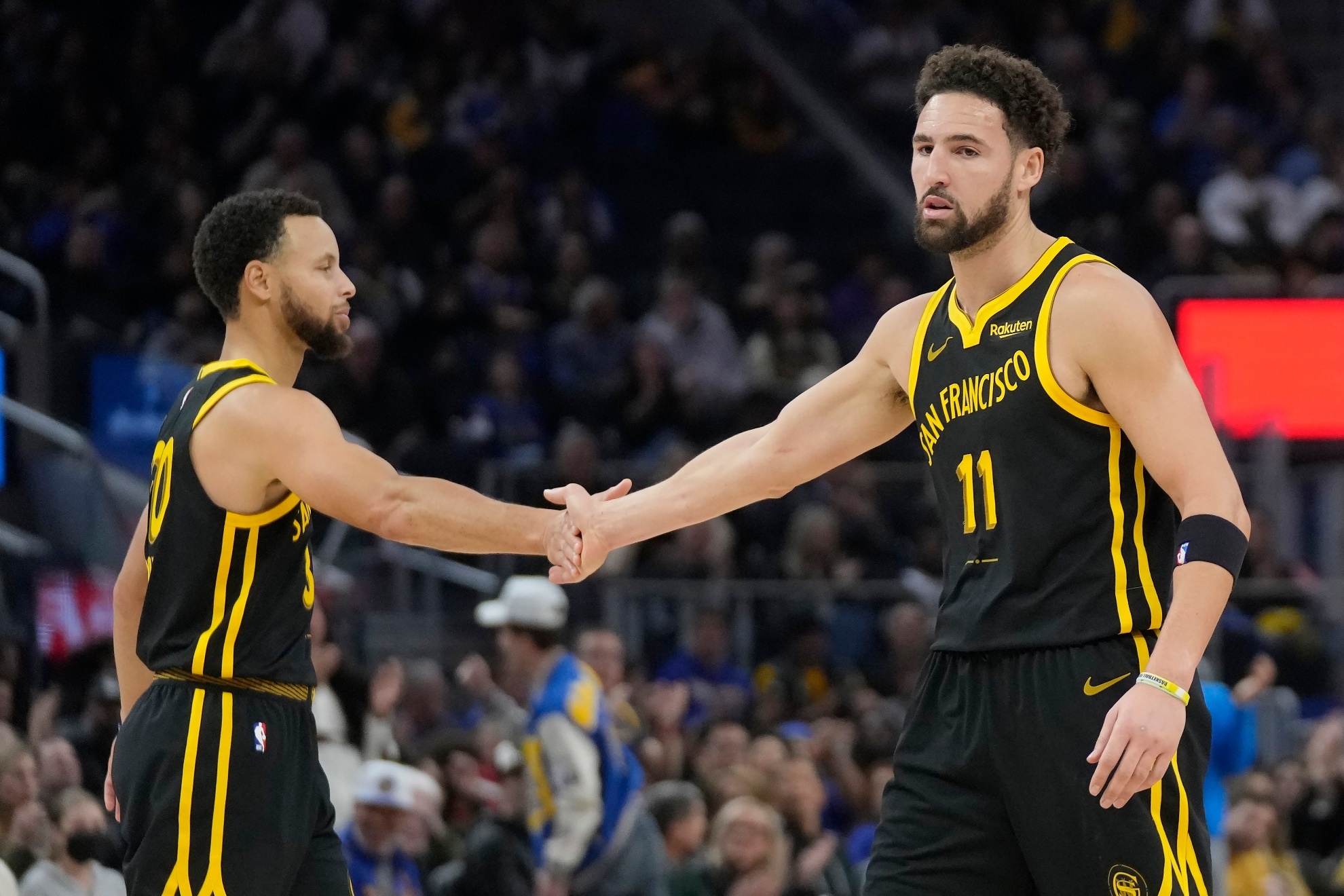 Stephen Curry and Klay Thompson with the Golden State Warriors