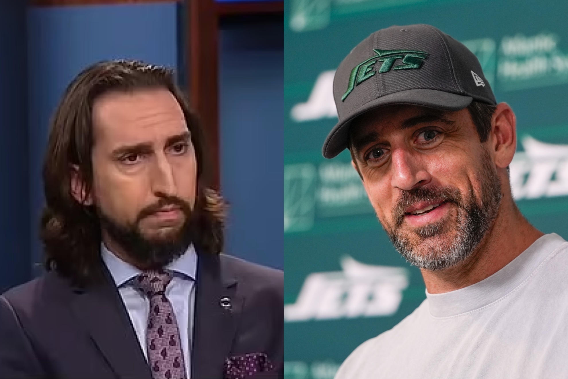 Nick Wright and Aaron Rodgers mashup image