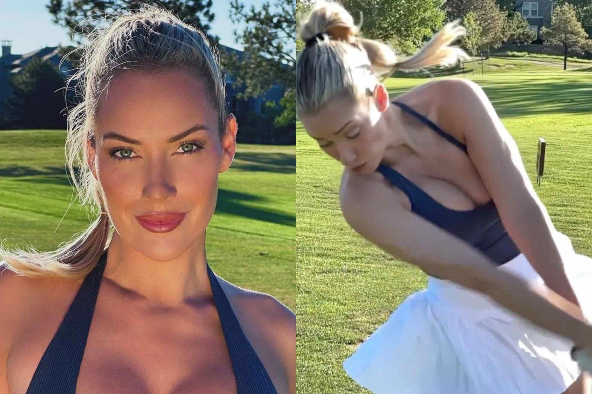 Paige Spiranac posted a video of her swing that did not show the ball