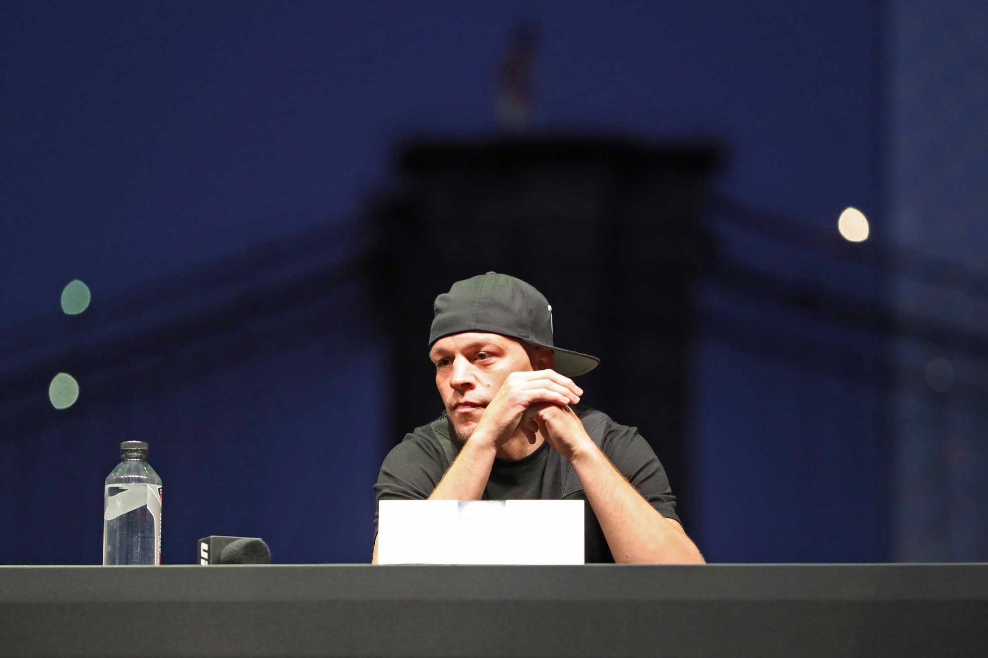 Nate Diaz at a press conference