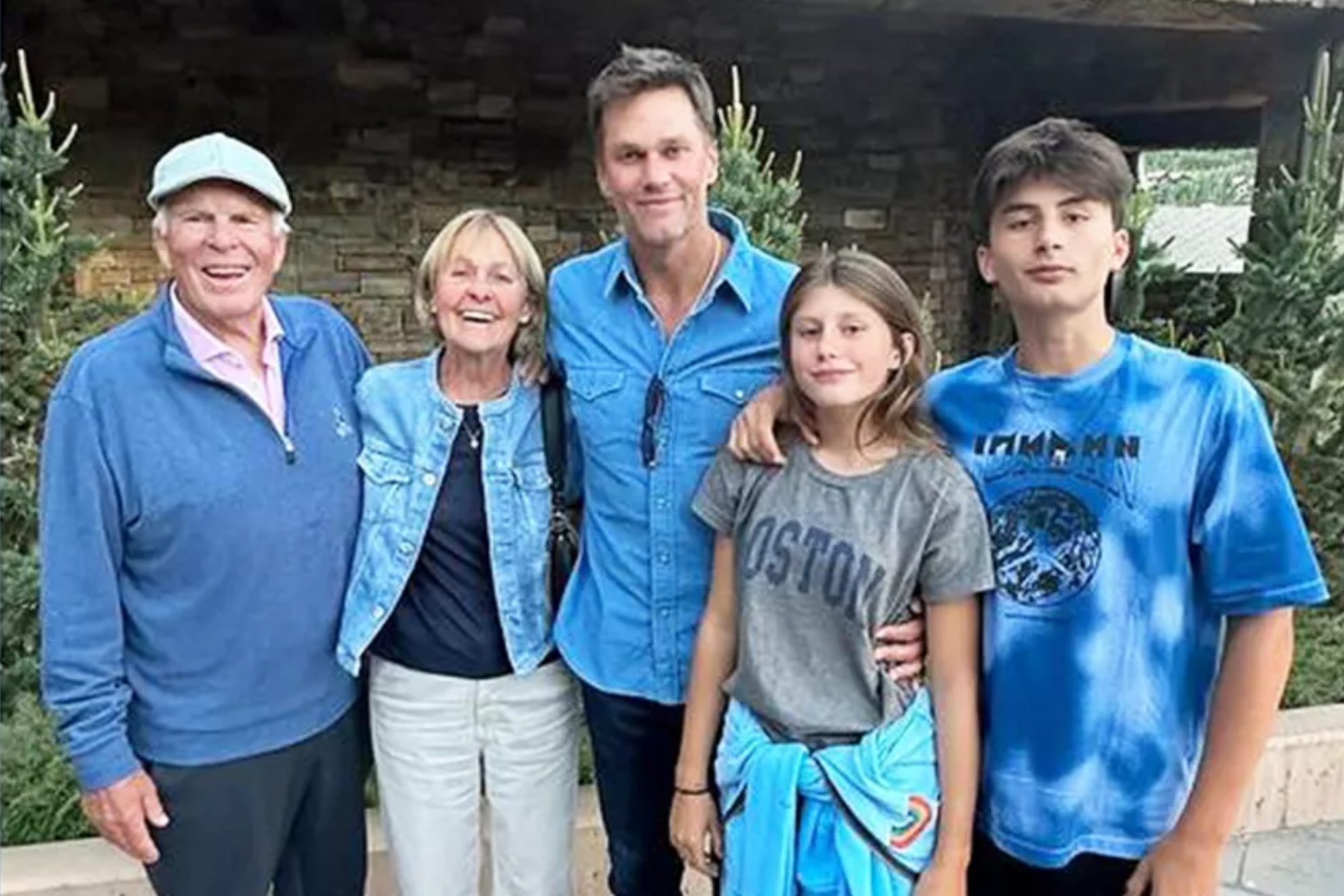 The Brady family at Yellowstone, from left. Thomas, Gylenn, Tom, Vivian, and Benjamin.