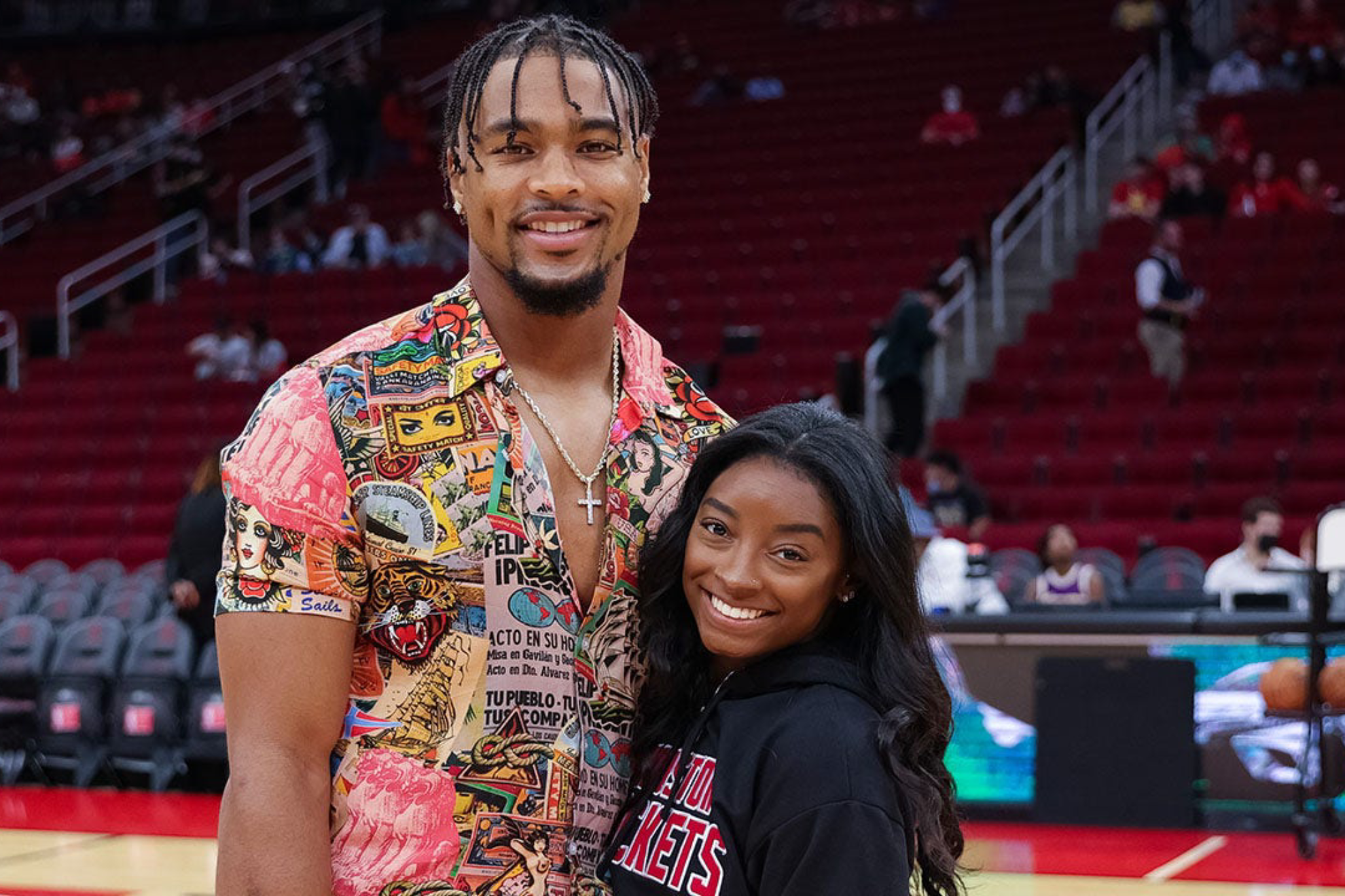 Jonathan Owens and wife, Simone Biles