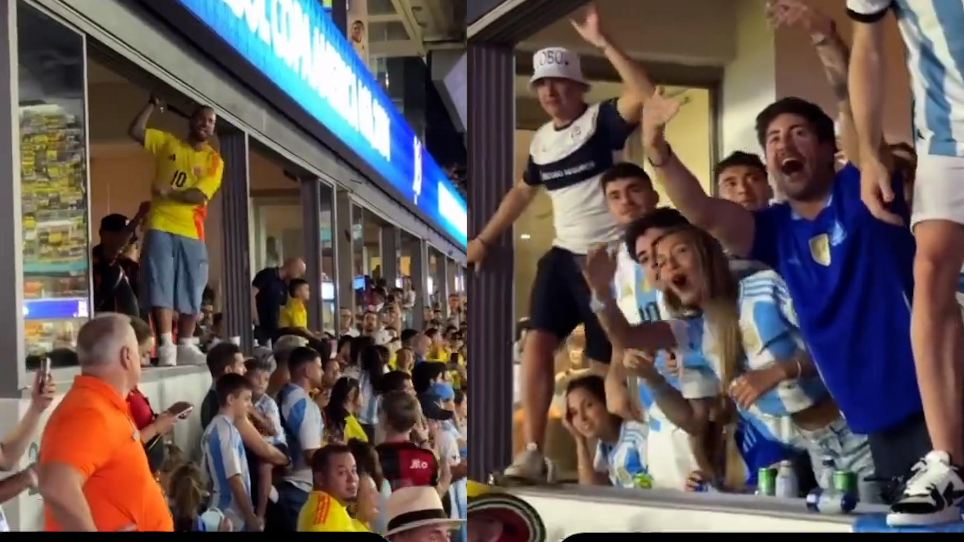 Maluma and Argentinian fans fight during Copa America final in Miami