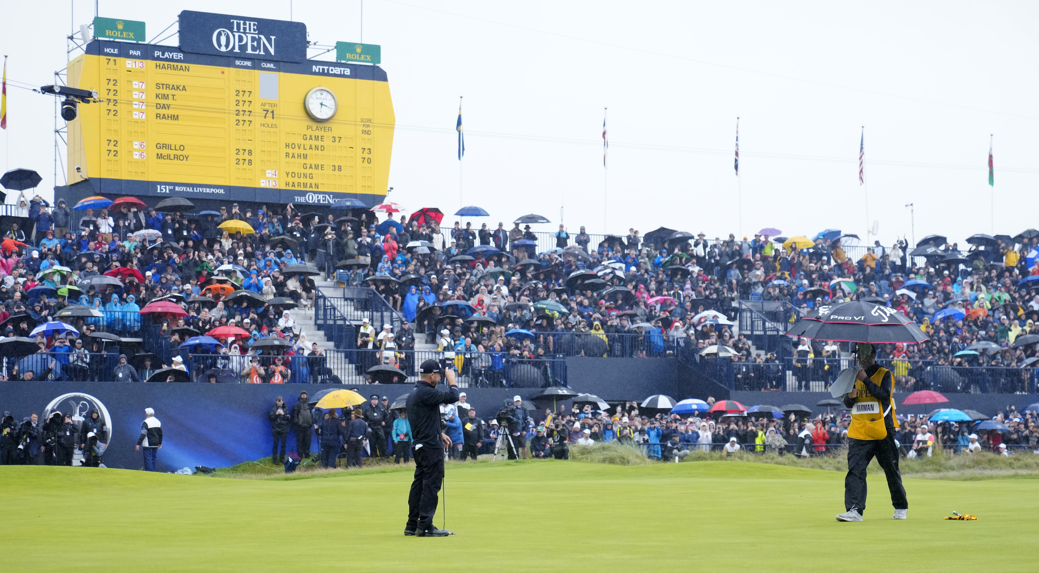 United States Brian Harman reacts after winning the British Open Golf Championship