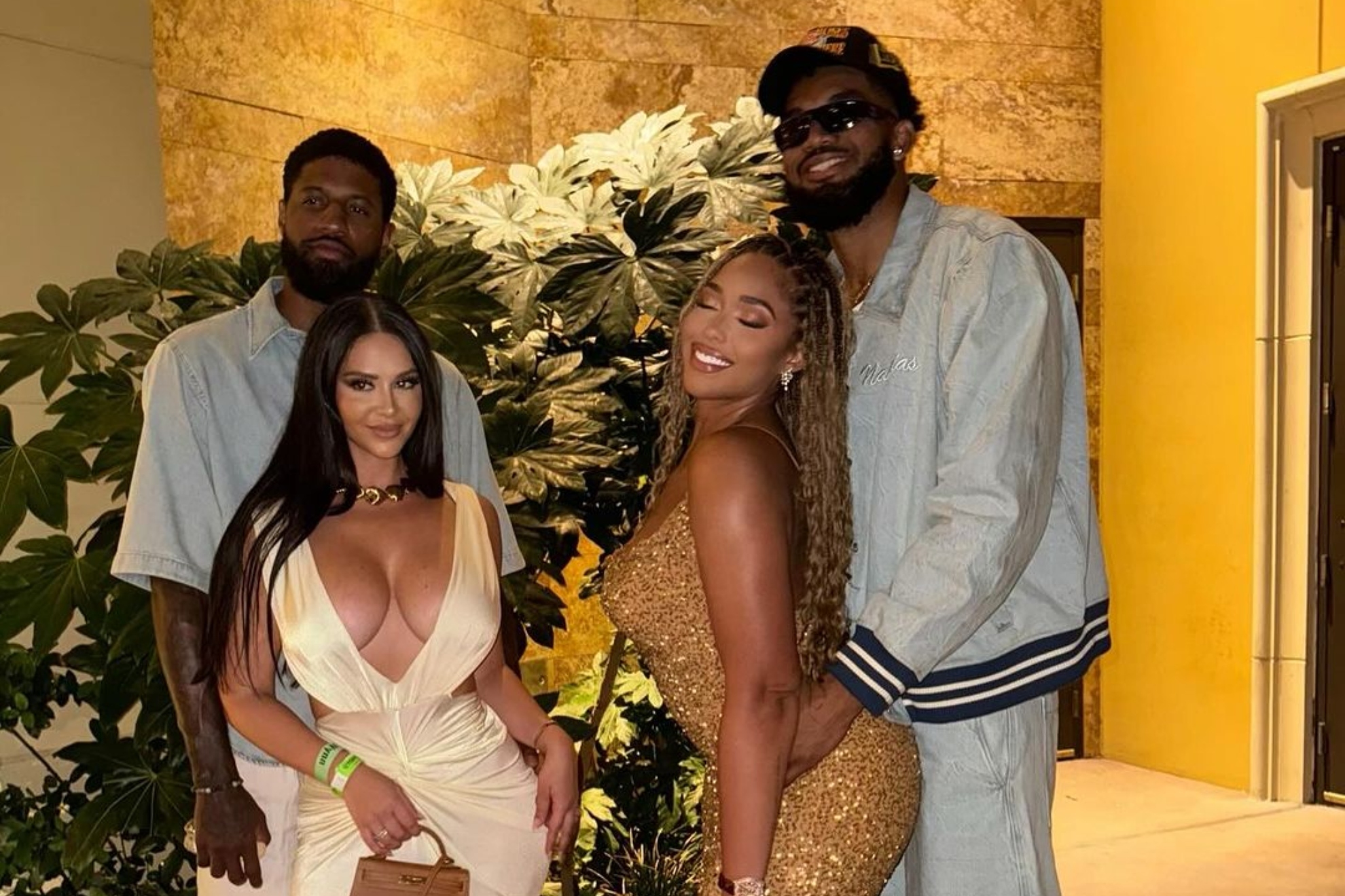 Paul George and Karl-Anthony Towns offseason Vegas trip with Daniela Rajic and Jordyn Woods