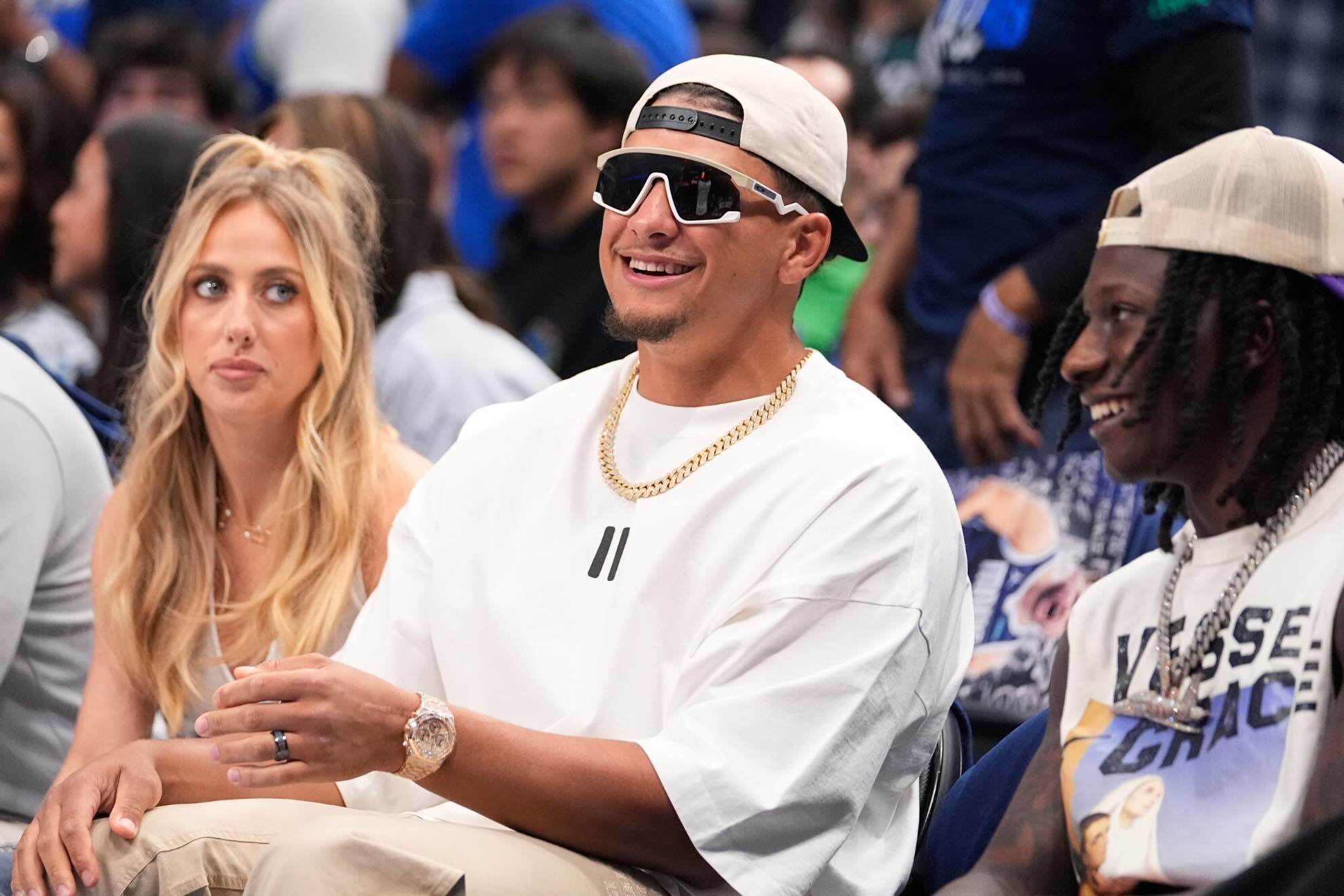 Patrick and Brittany Mahomes attended several Dallas Mavericks games during the NBA Playoffs