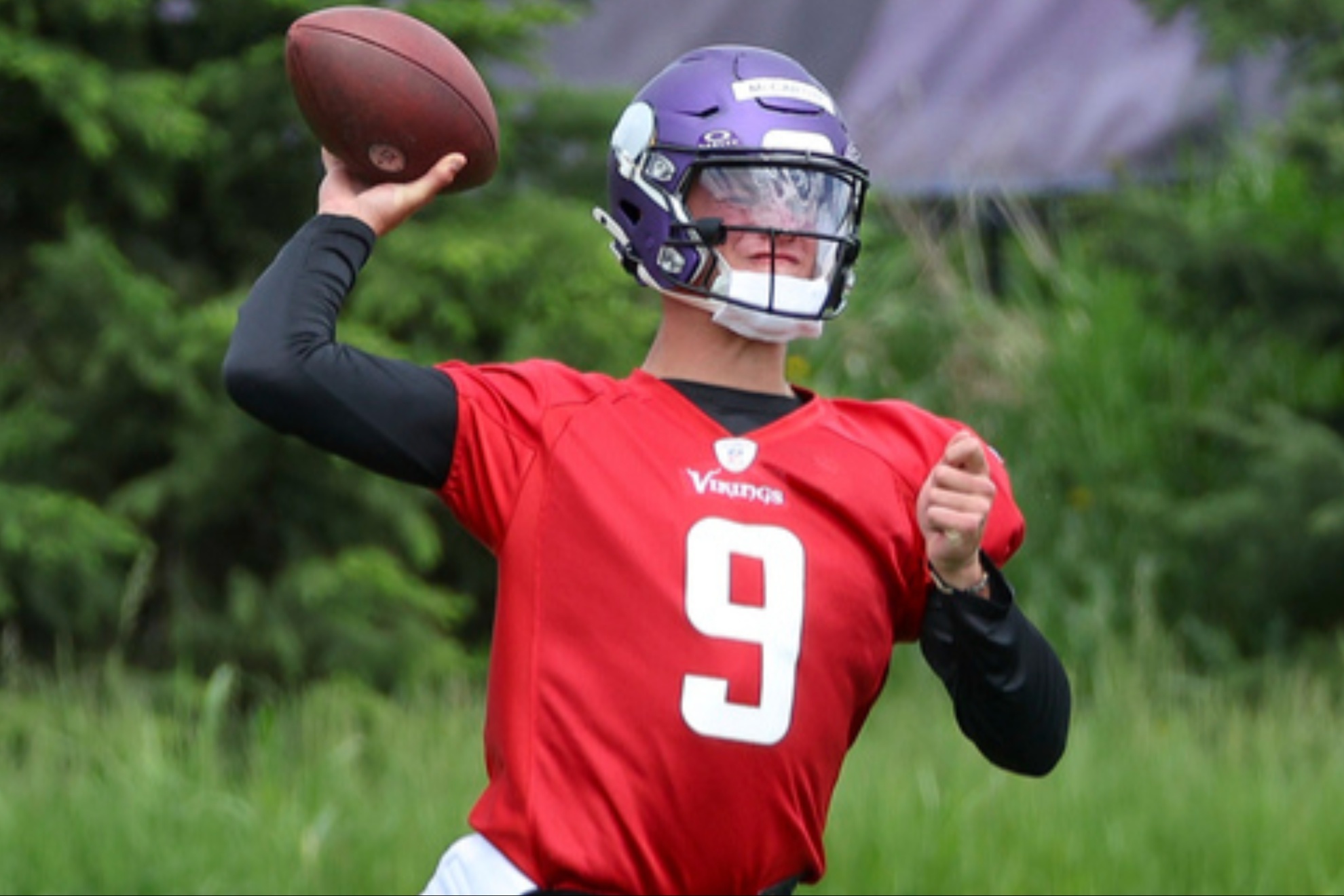 Minnesota Vikings rookie quarterback J.J. McCarthy.