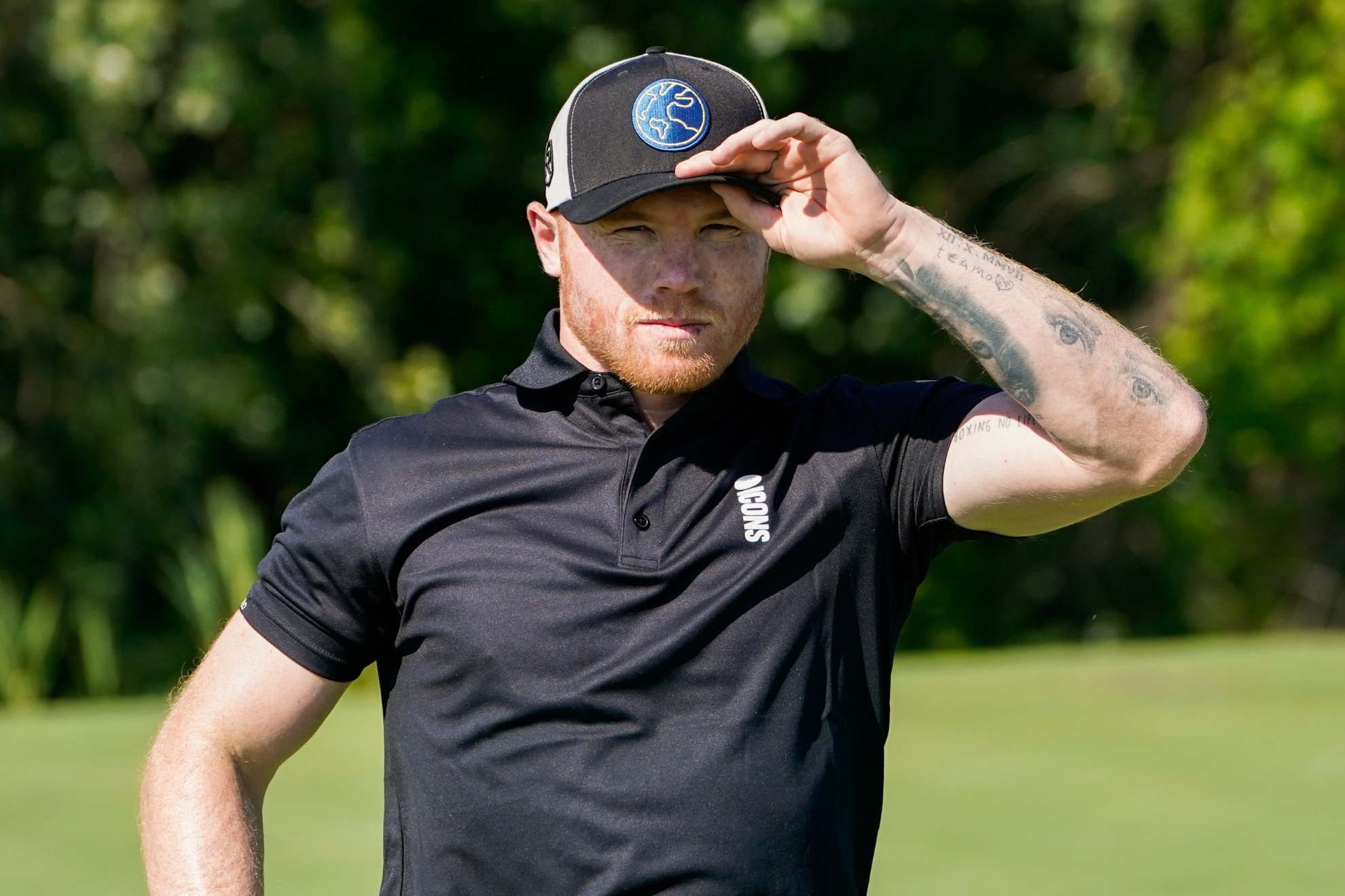 Canelo Alvarez during the Icons Series golf tournament.