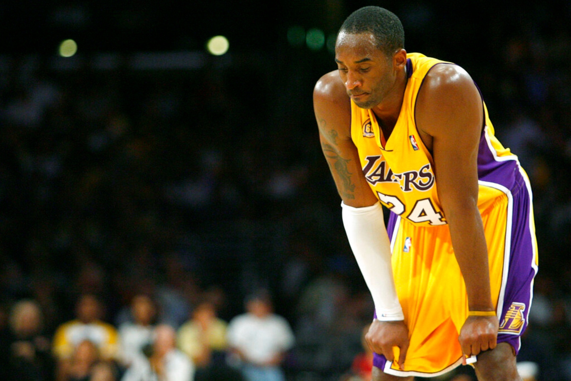 Kobe Bryant during a game against the Houston Rockets in Los Angeles 2007