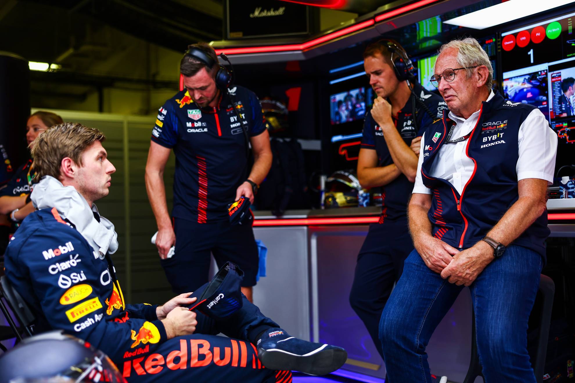 Helmut Marko and Max Verstappen