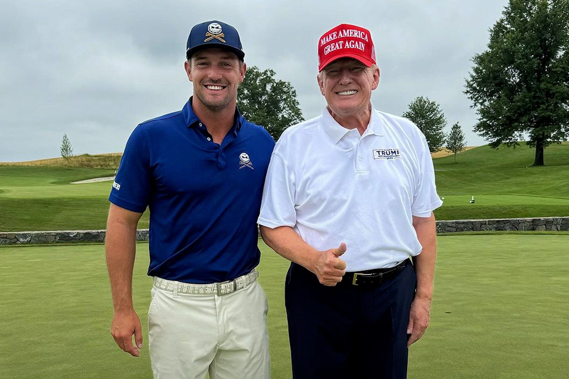 Bryson DeChambeau with Donald Trump