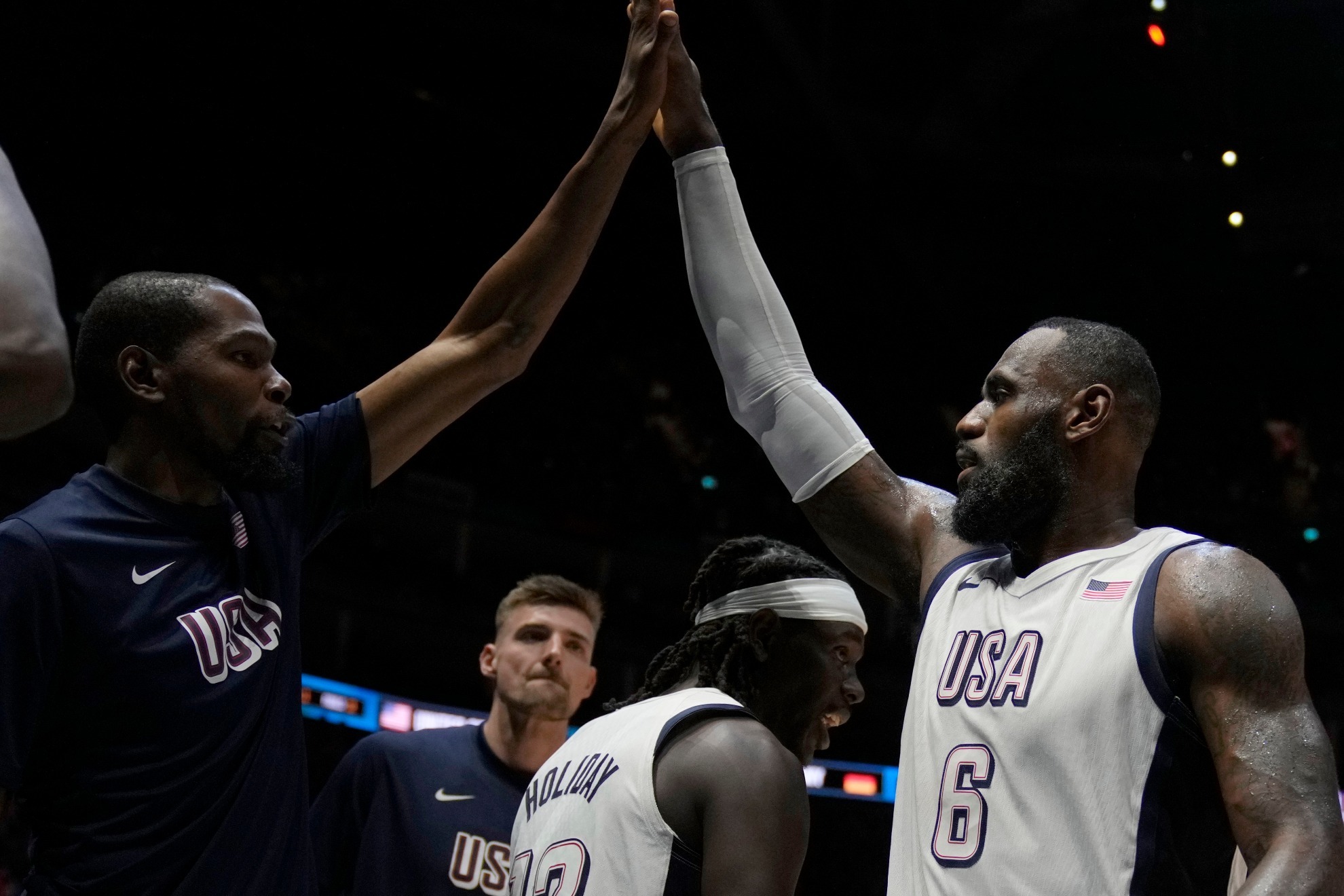 Kevin Durant and LeBron James for Team USA