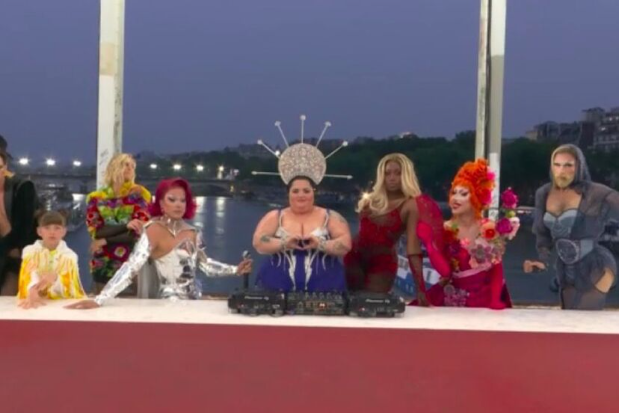 Last Supper drag performance at Paris Olympics