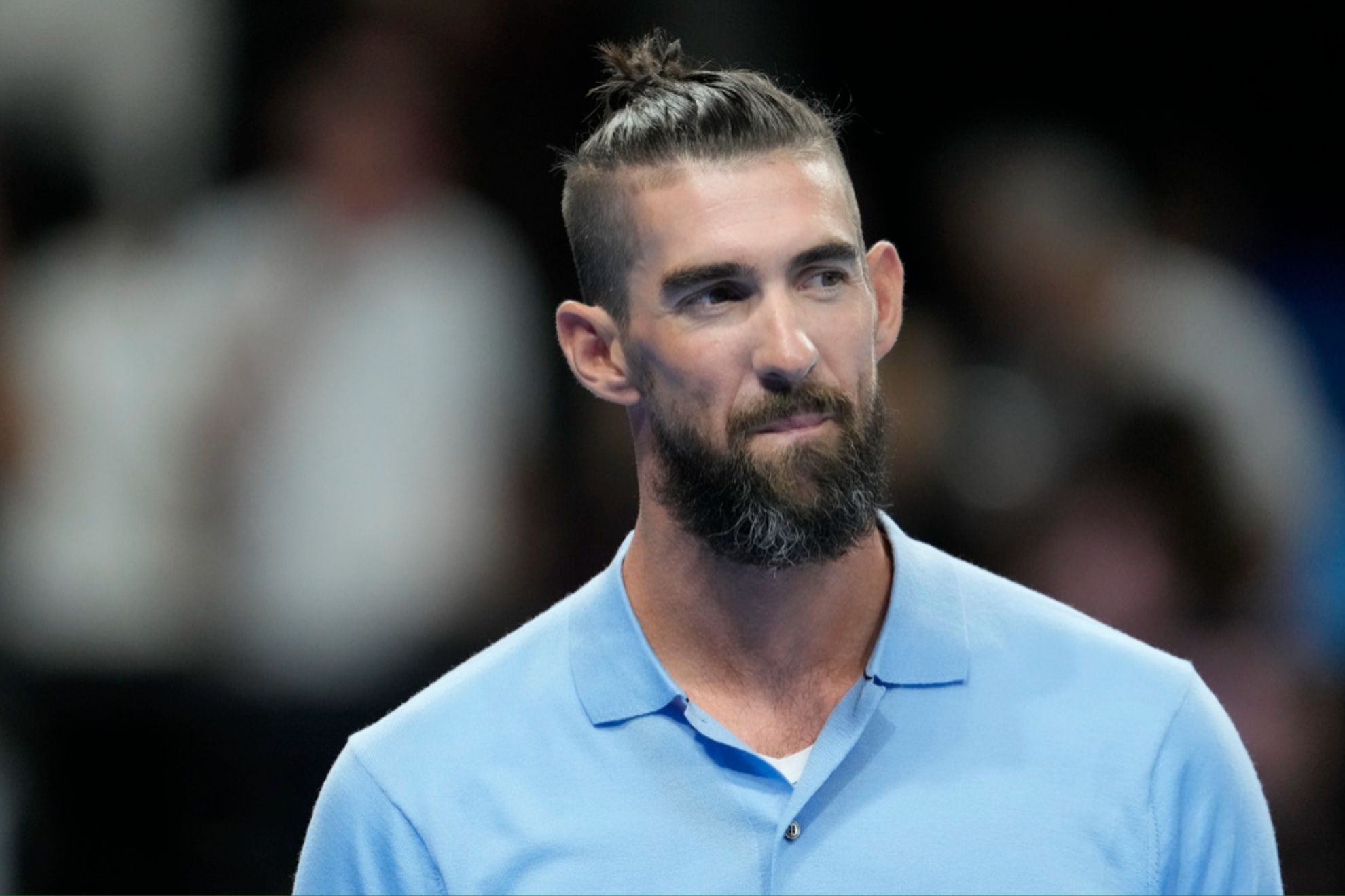 Swimming legend Michael Phelps at the 2024 Summer Olympics in Nanterre, France