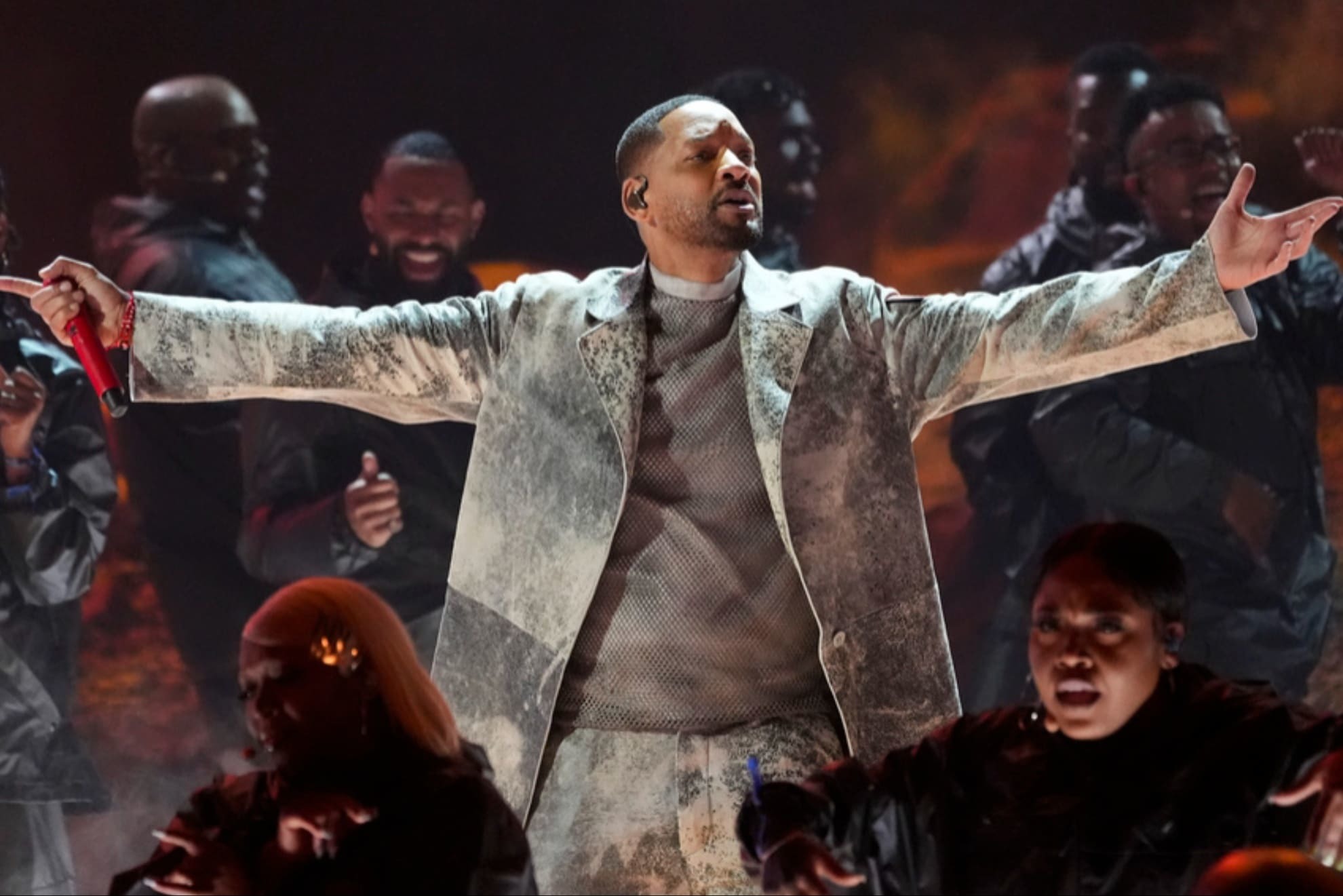 Will Smith performing at the BET Awards on June 30.