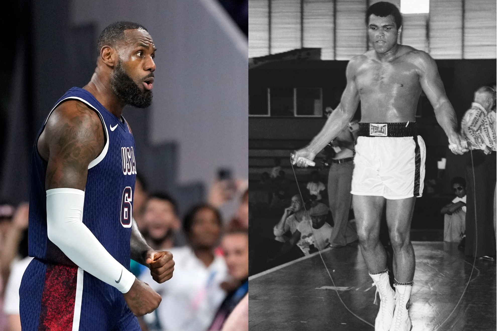 LeBron James and Muhammad Ali mashup image