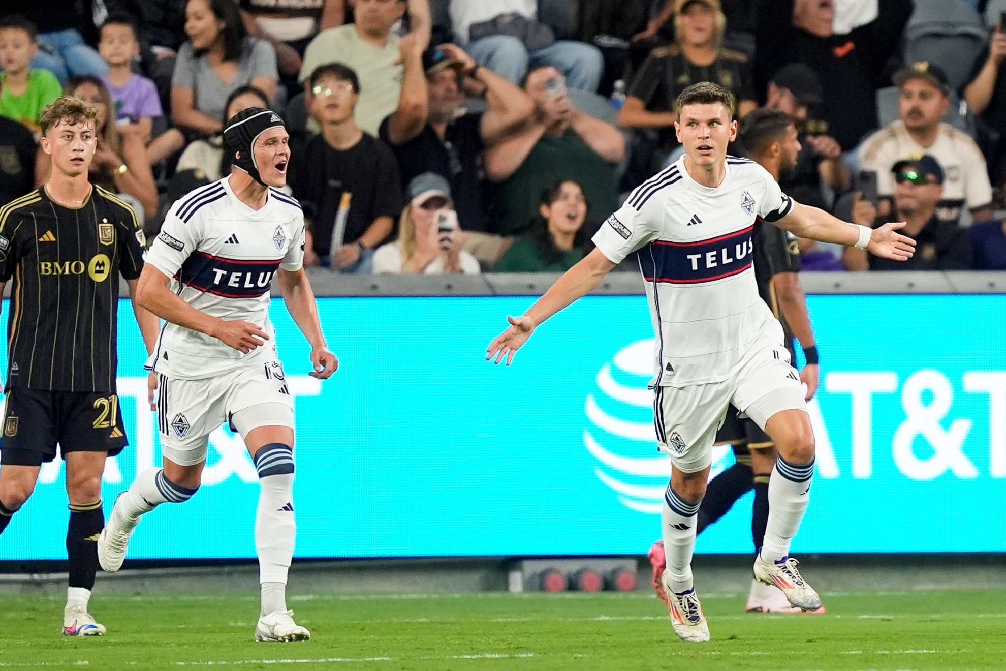 Vancouver Whitecaps Sebastian Berhalter after scoring a screamer vs LAFC at the Leagues Cup